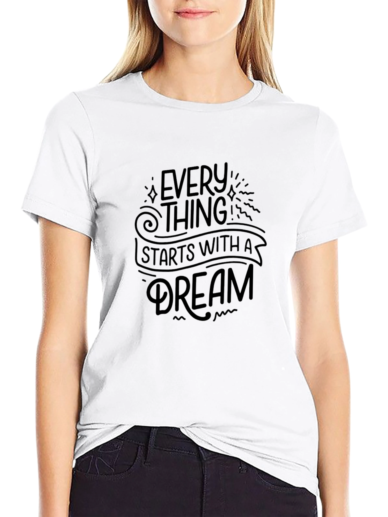 Inspirational Dream T-Shirt - Motivational Black Tee