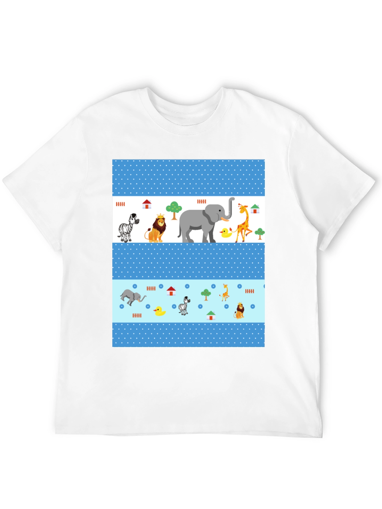 Fun Animal Print Tee - Black Casual Shirt