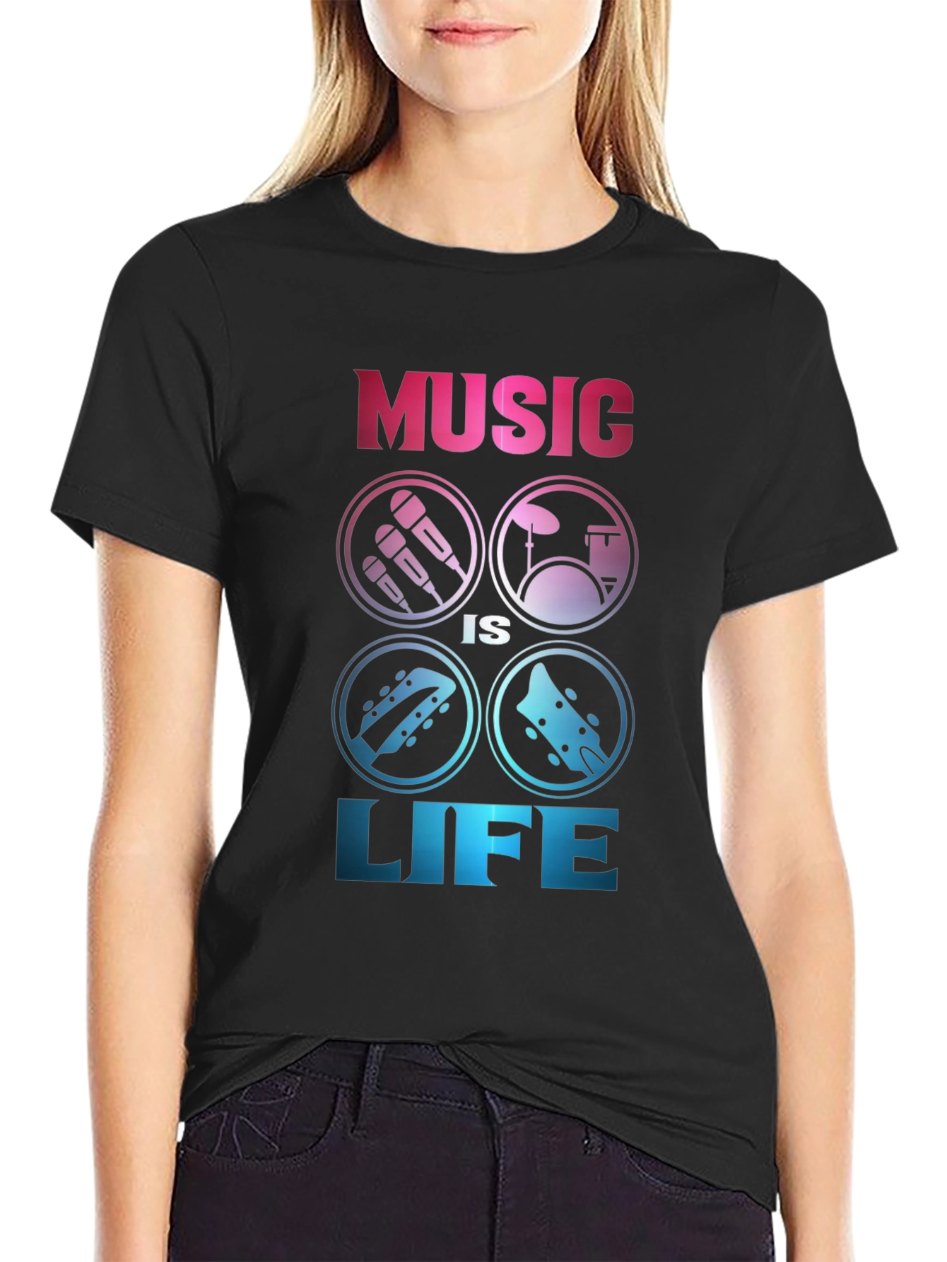Music is Life Graphic Tee