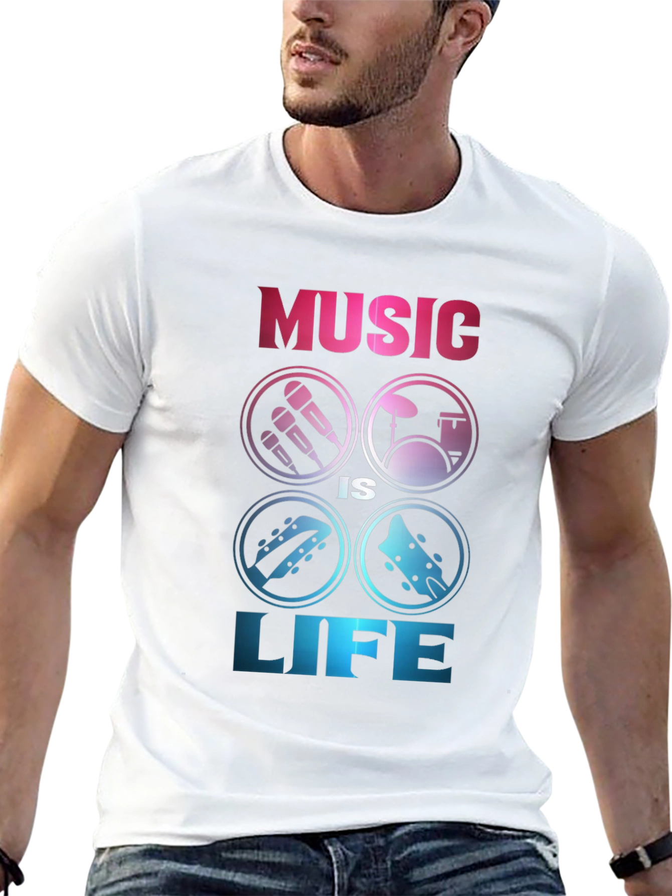 Music is Life Graphic Tee