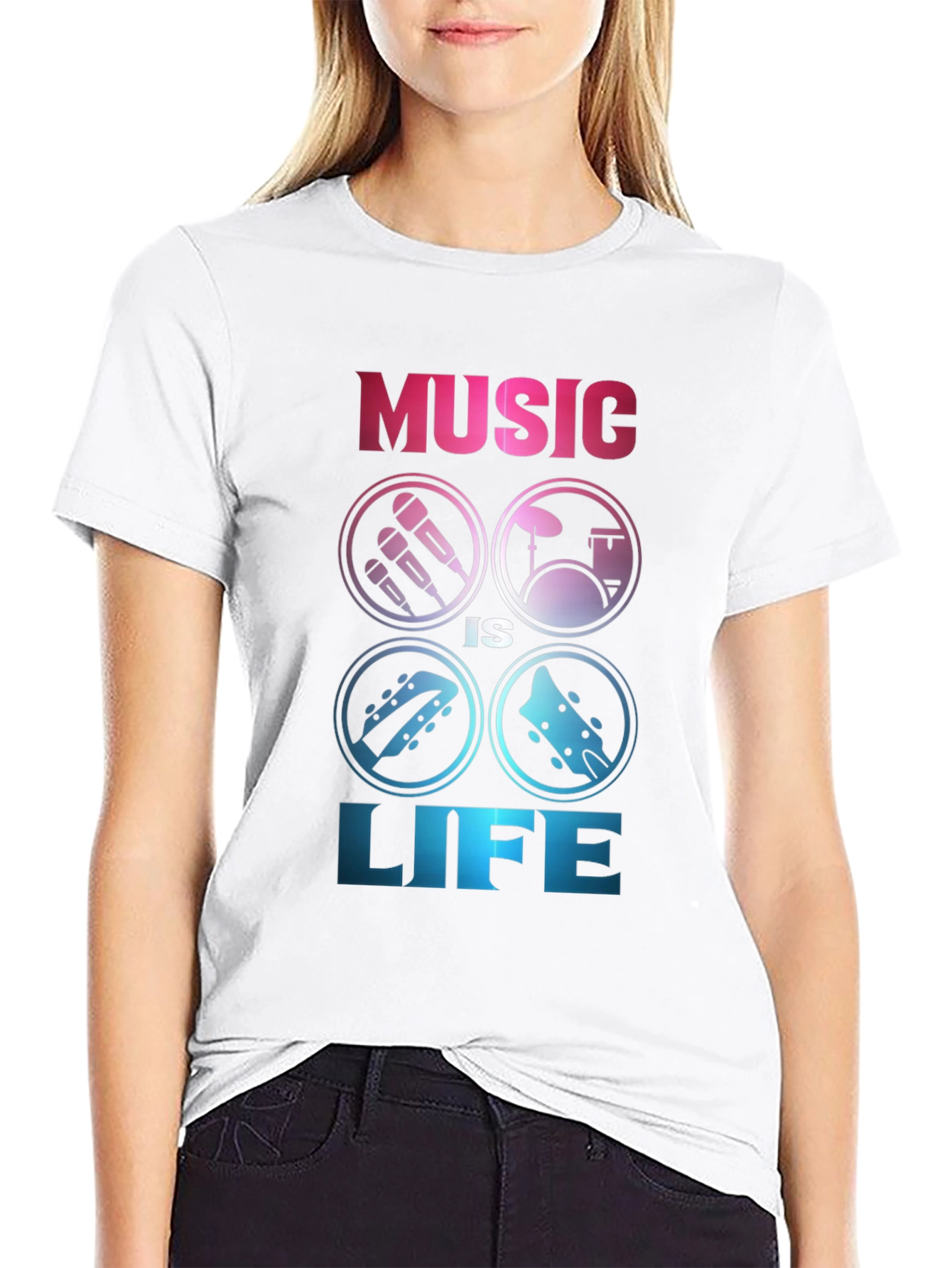 Music is Life Graphic Tee