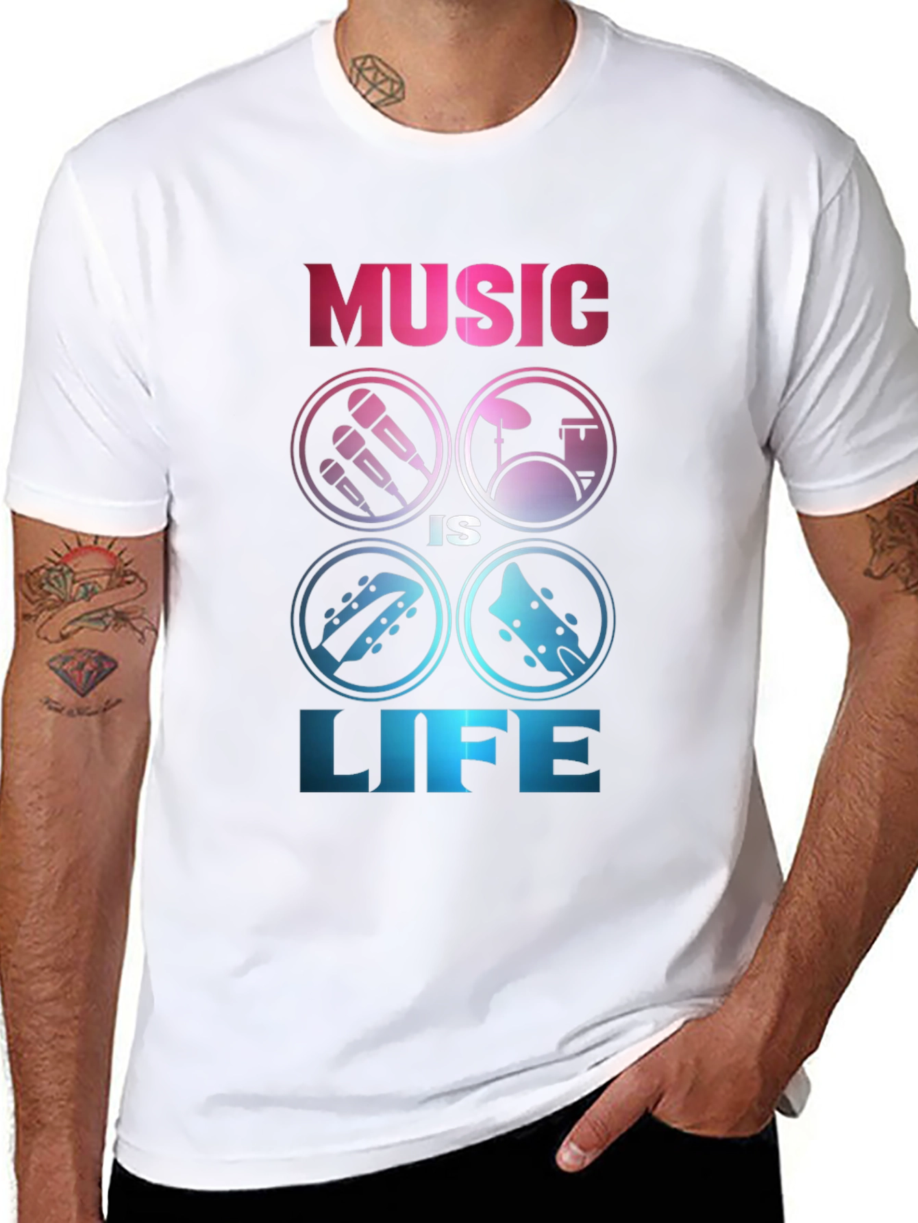 Music is Life Graphic Tee