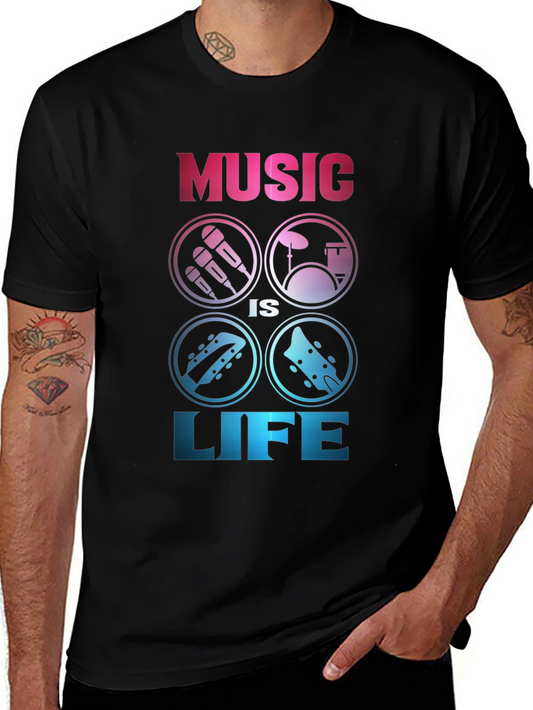 Music is Life Graphic Tee