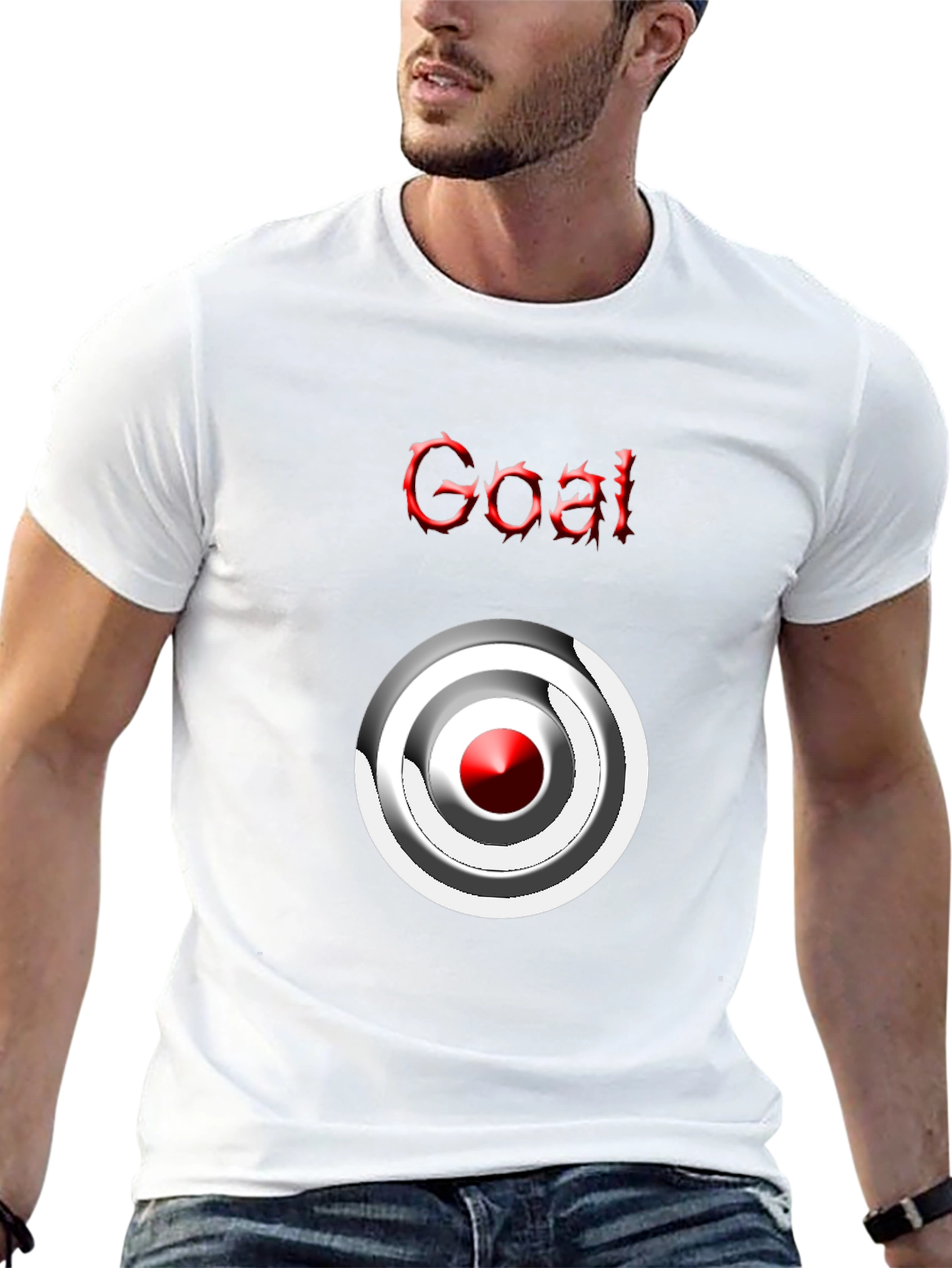 Goal T-shirt Target Graphic Tee Mens Casual