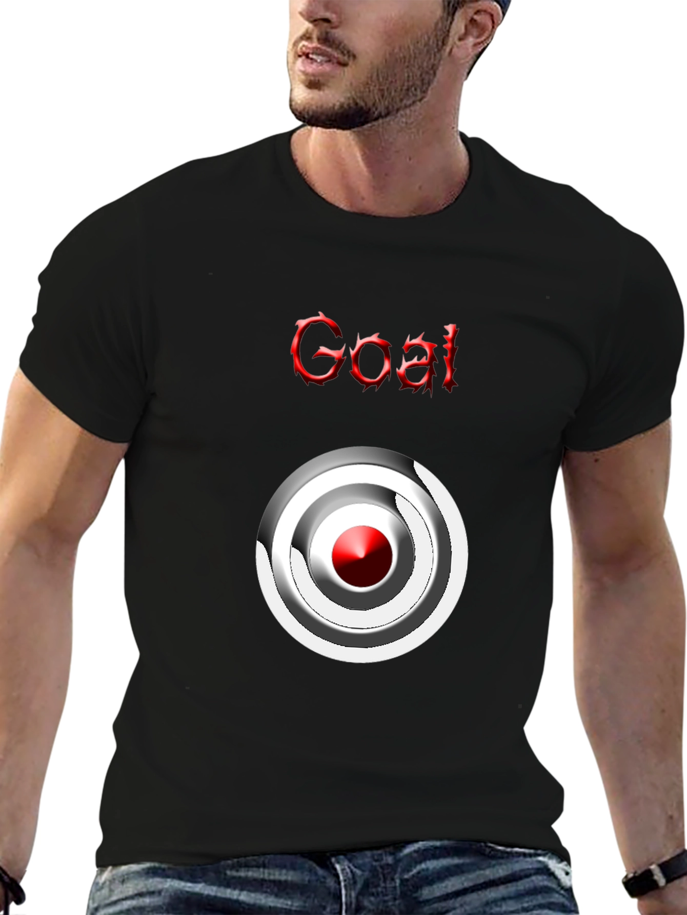 Goal T-shirt Target Graphic Tee Mens Casual