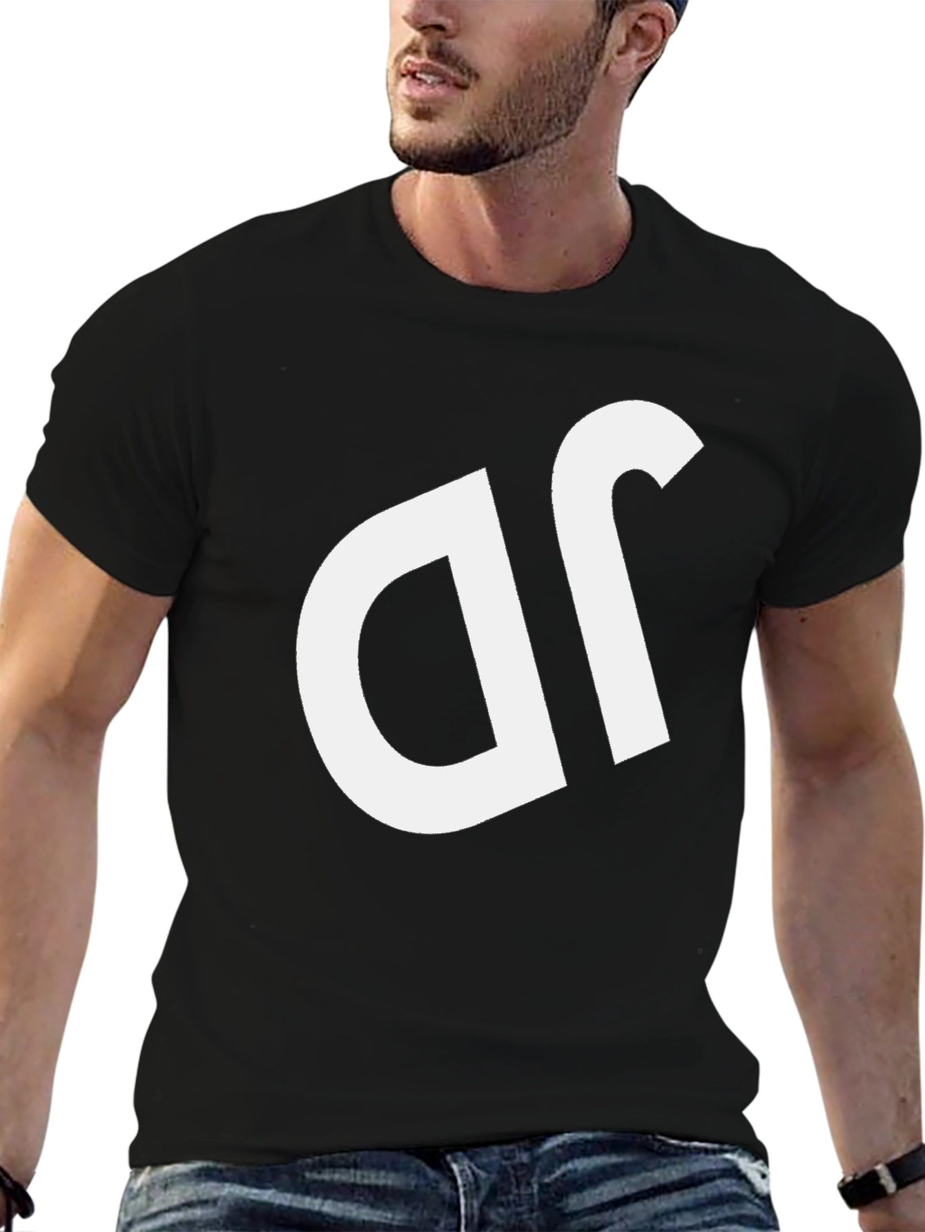 Black T-Shirt with White dR Logo