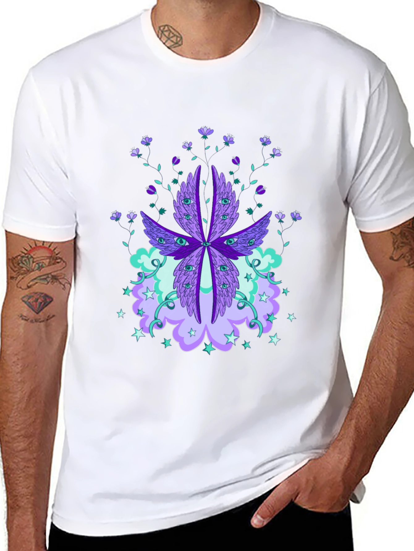 Mystic Eye & Floral Graphic Tee
