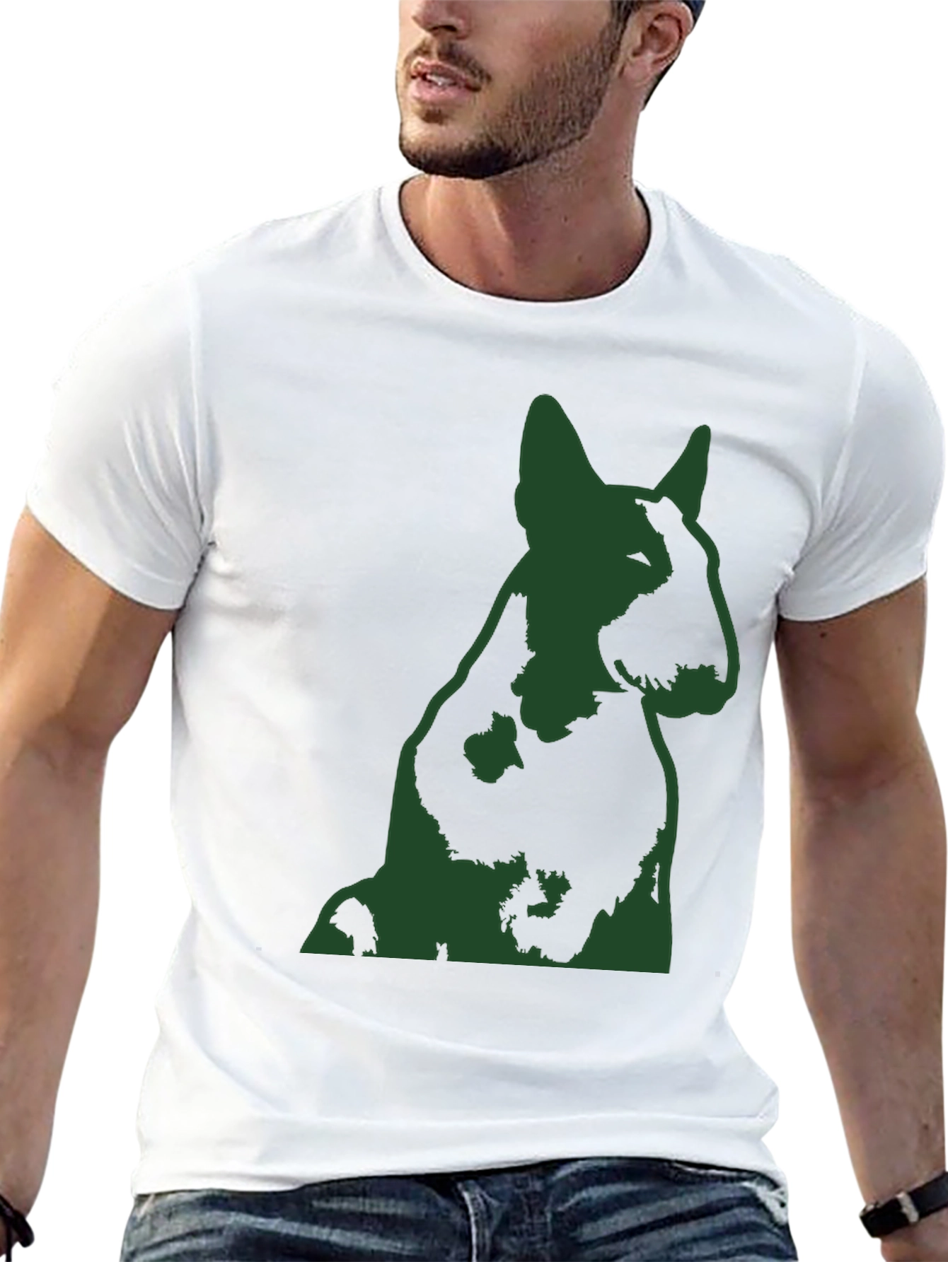 Bull Terrier Graphic Tee - Stylish Mens Black T-Shirt