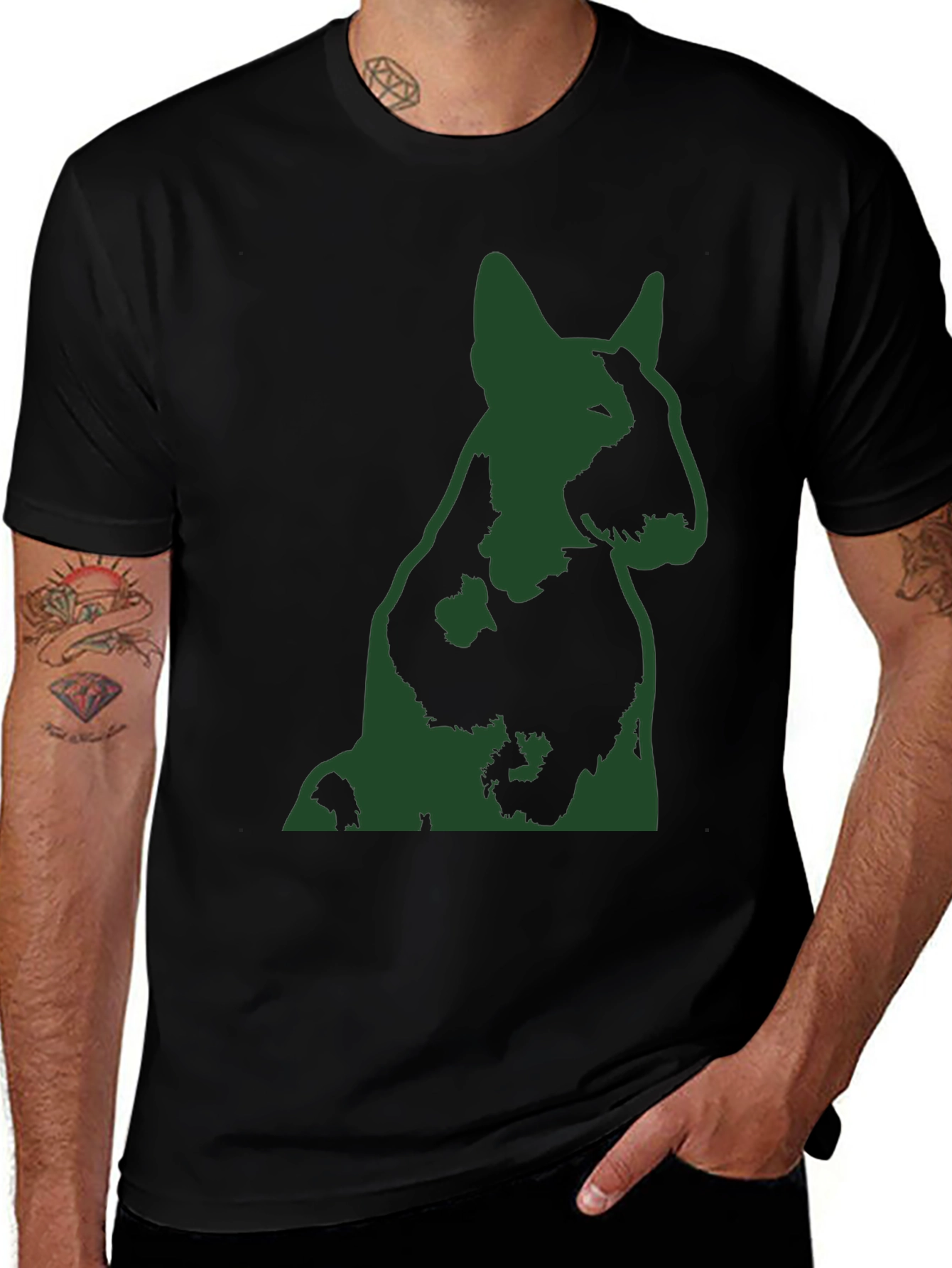 Bull Terrier Graphic Tee - Stylish Mens Black T-Shirt