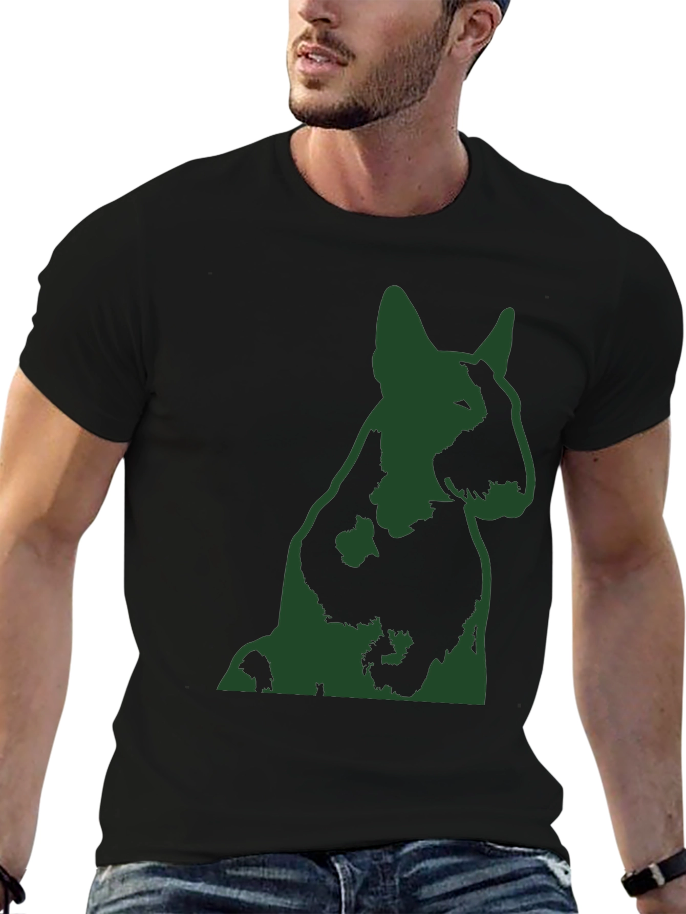 Bull Terrier Graphic Tee - Stylish Mens Black T-Shirt