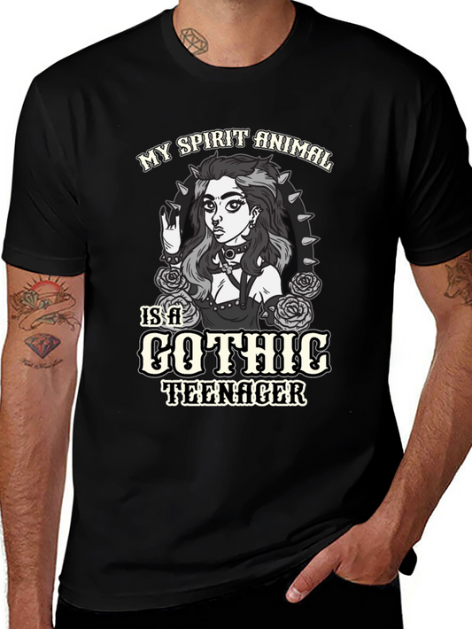 Gothic Teen Spirit Animal Black T-Shirt