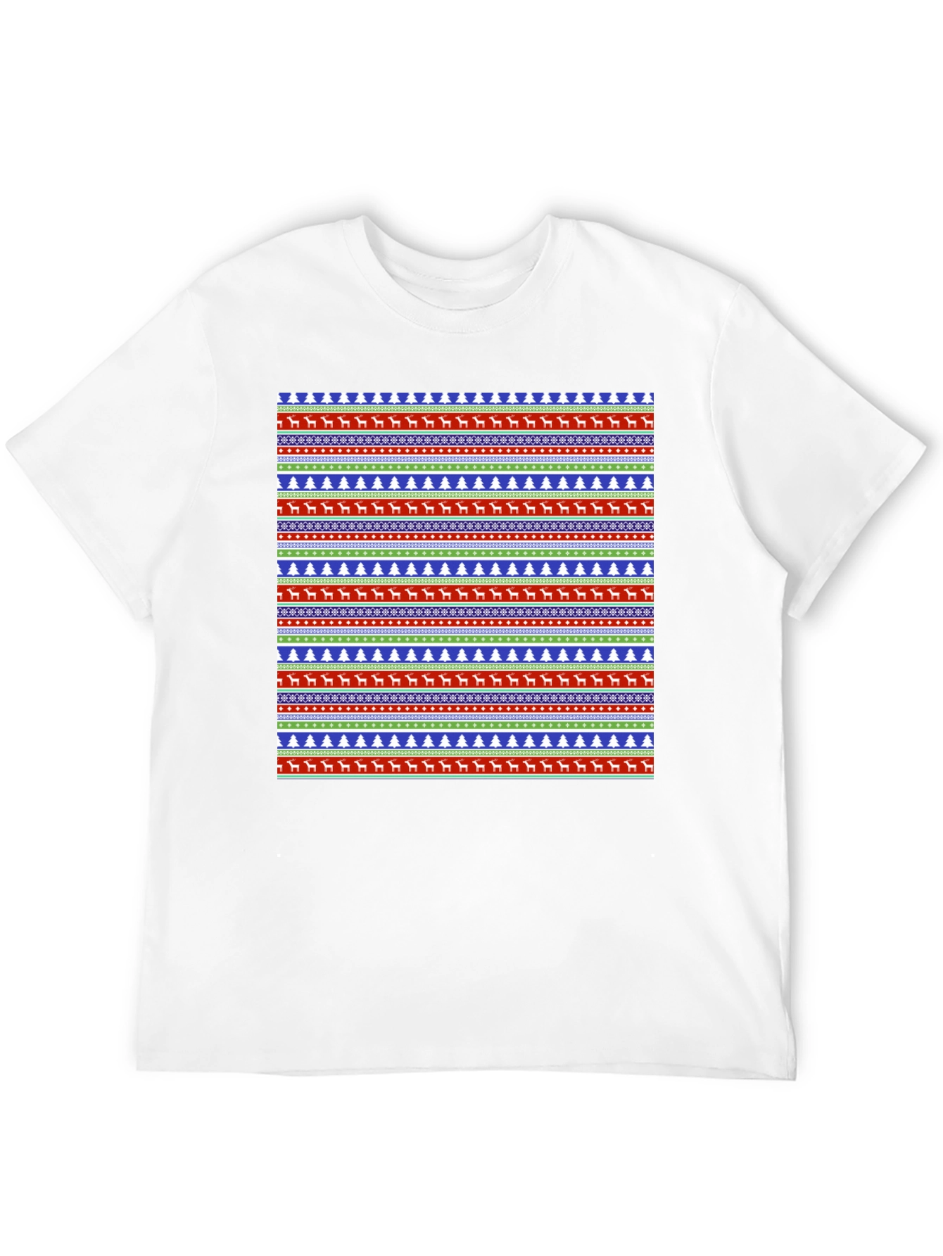 Ugly Christmas Sweater Pattern Graphic Tee