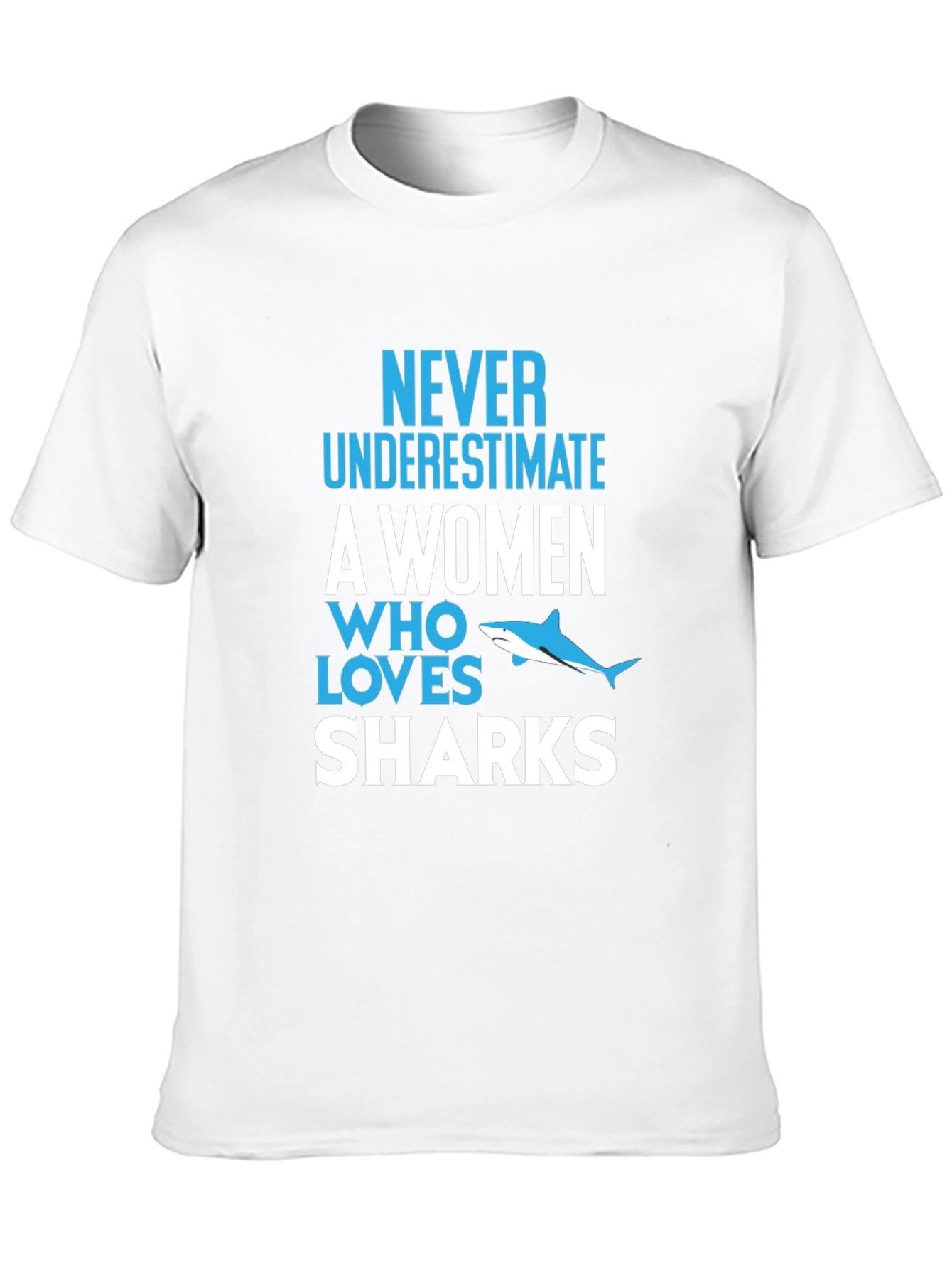 Never Underestimate Shark Lover Graphic Tee