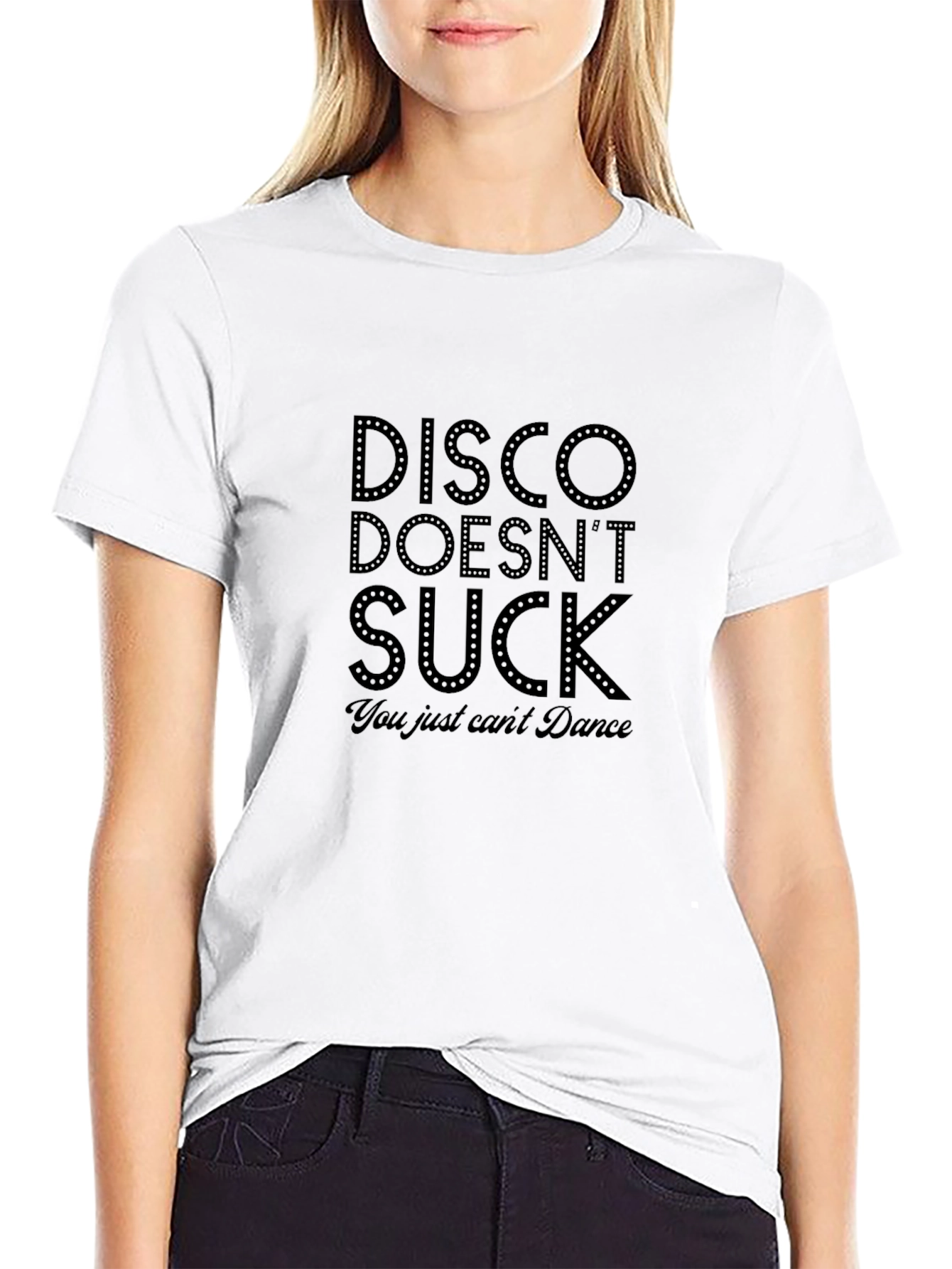 Disco Doesnt Suck Mens Black Tee