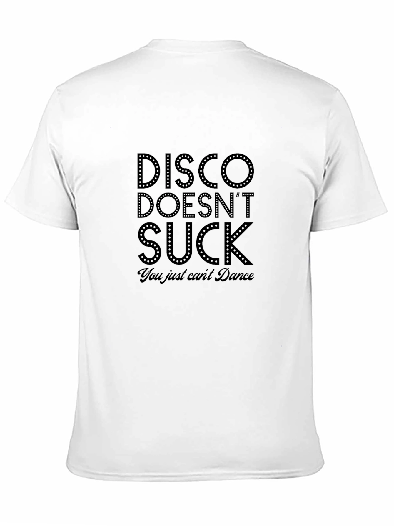 Disco Doesnt Suck Mens Black Tee