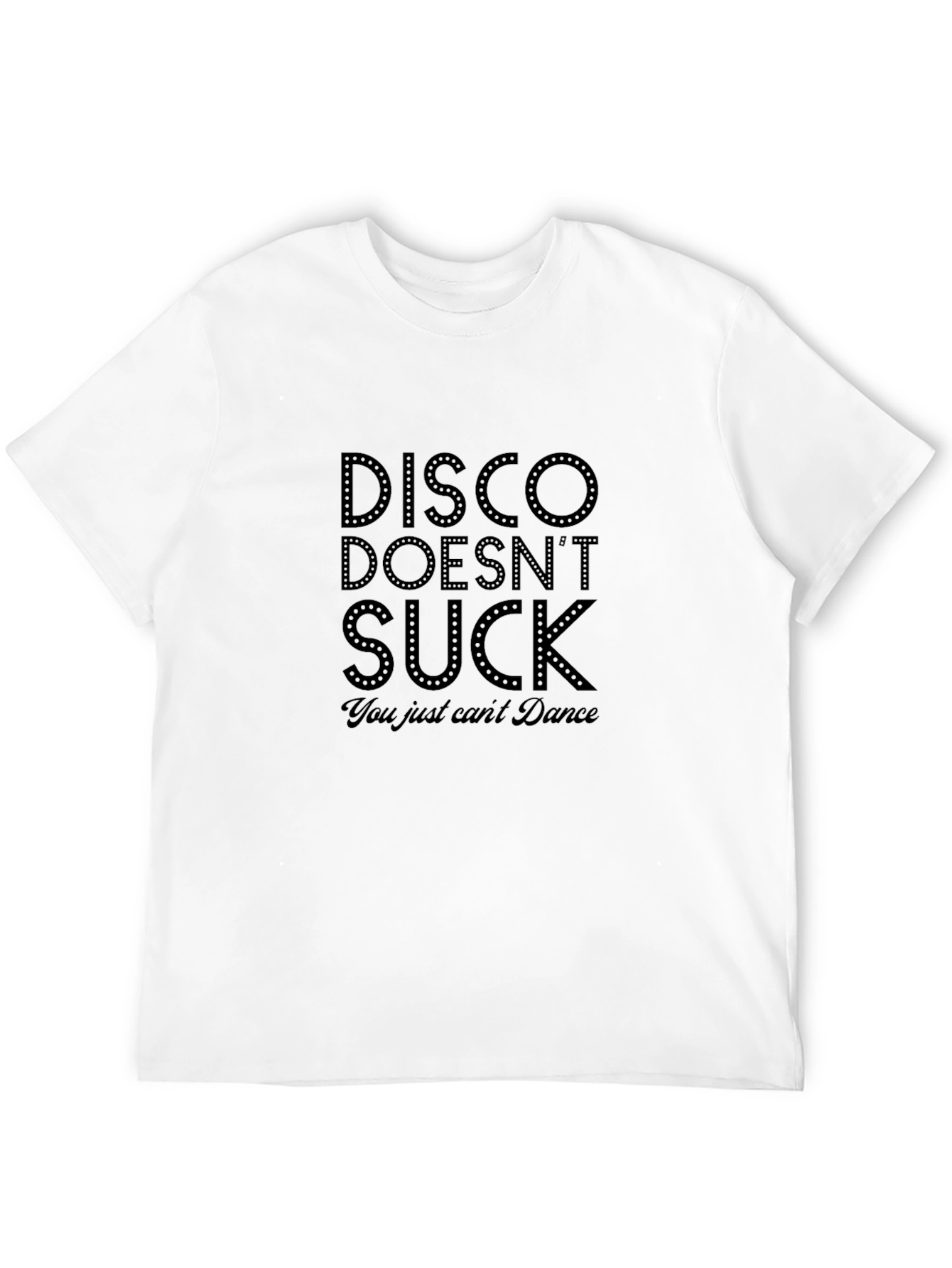 Disco Doesnt Suck Mens Black Tee