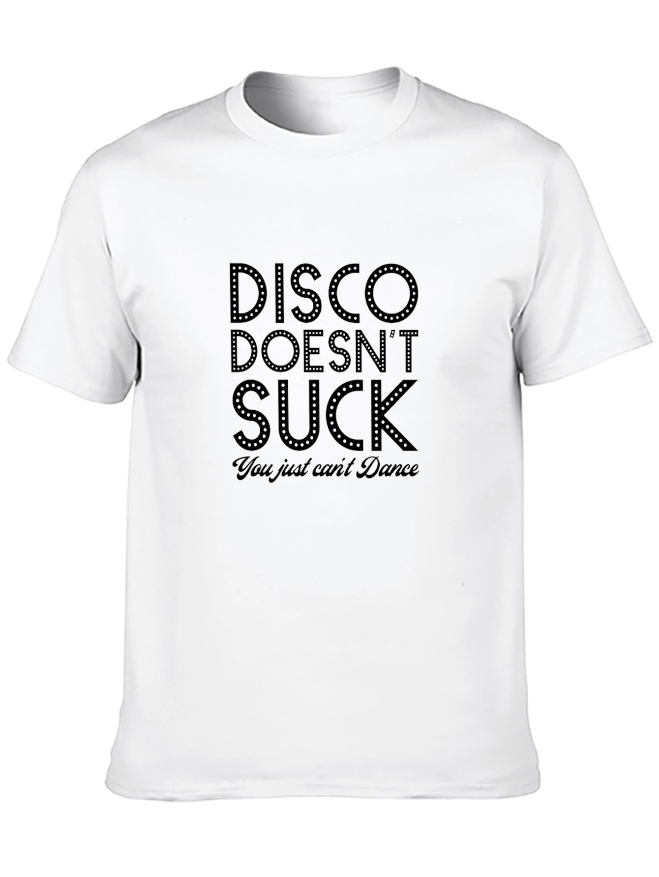 Disco Doesnt Suck Mens Black Tee