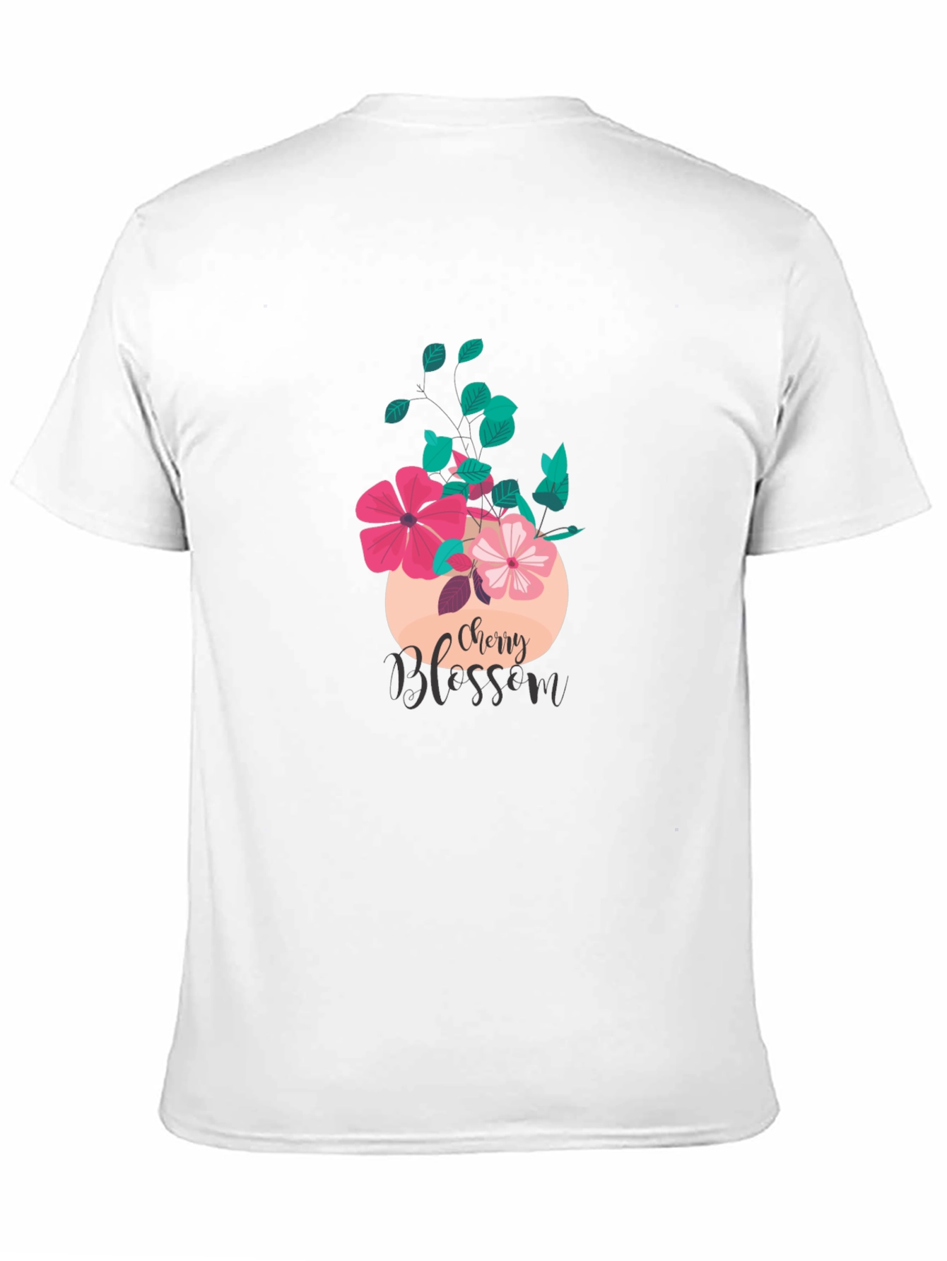 Cherry Blossom Graphic Tee - Stylish Black T-Shirt