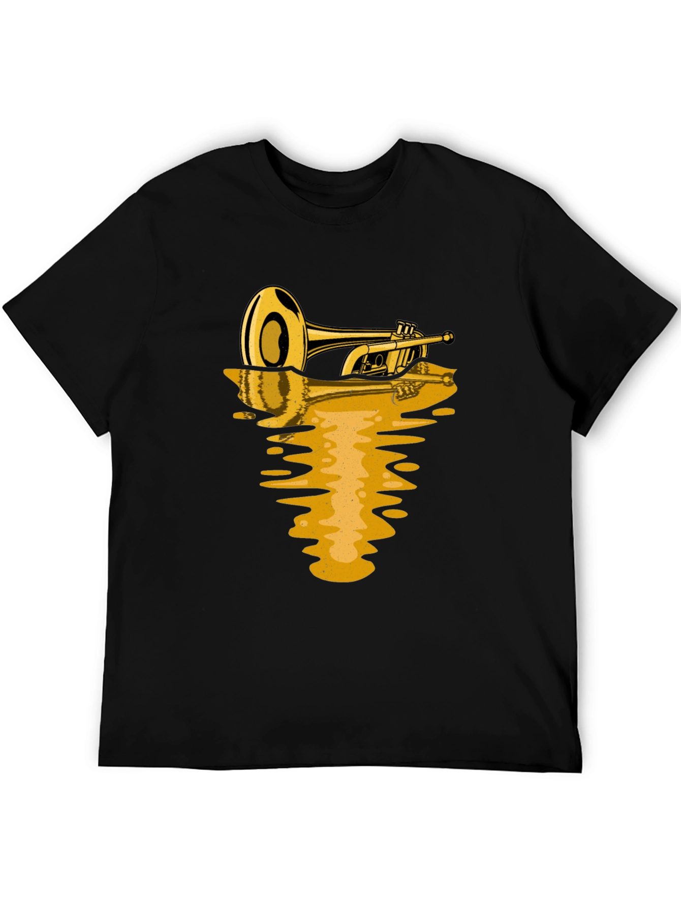 Trumpet Reflection Graphic Tee - Black