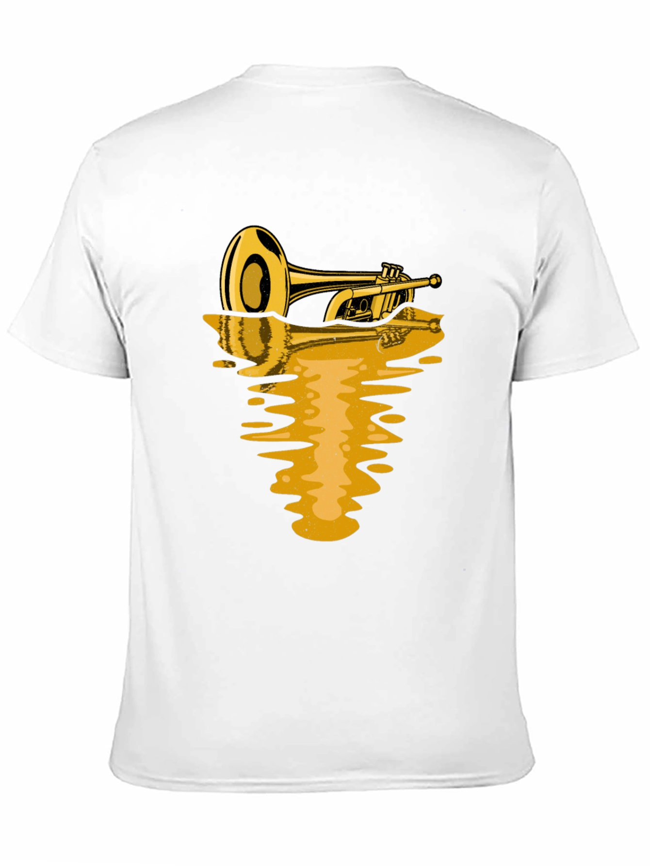 Trumpet Reflection Graphic Tee - Black