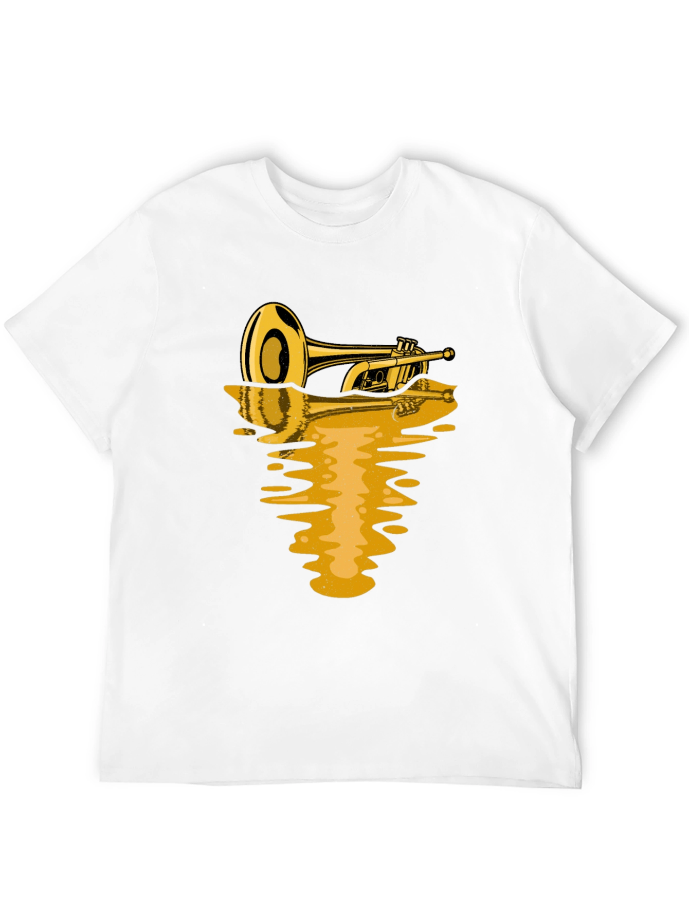 Trumpet Reflection Graphic Tee - Black