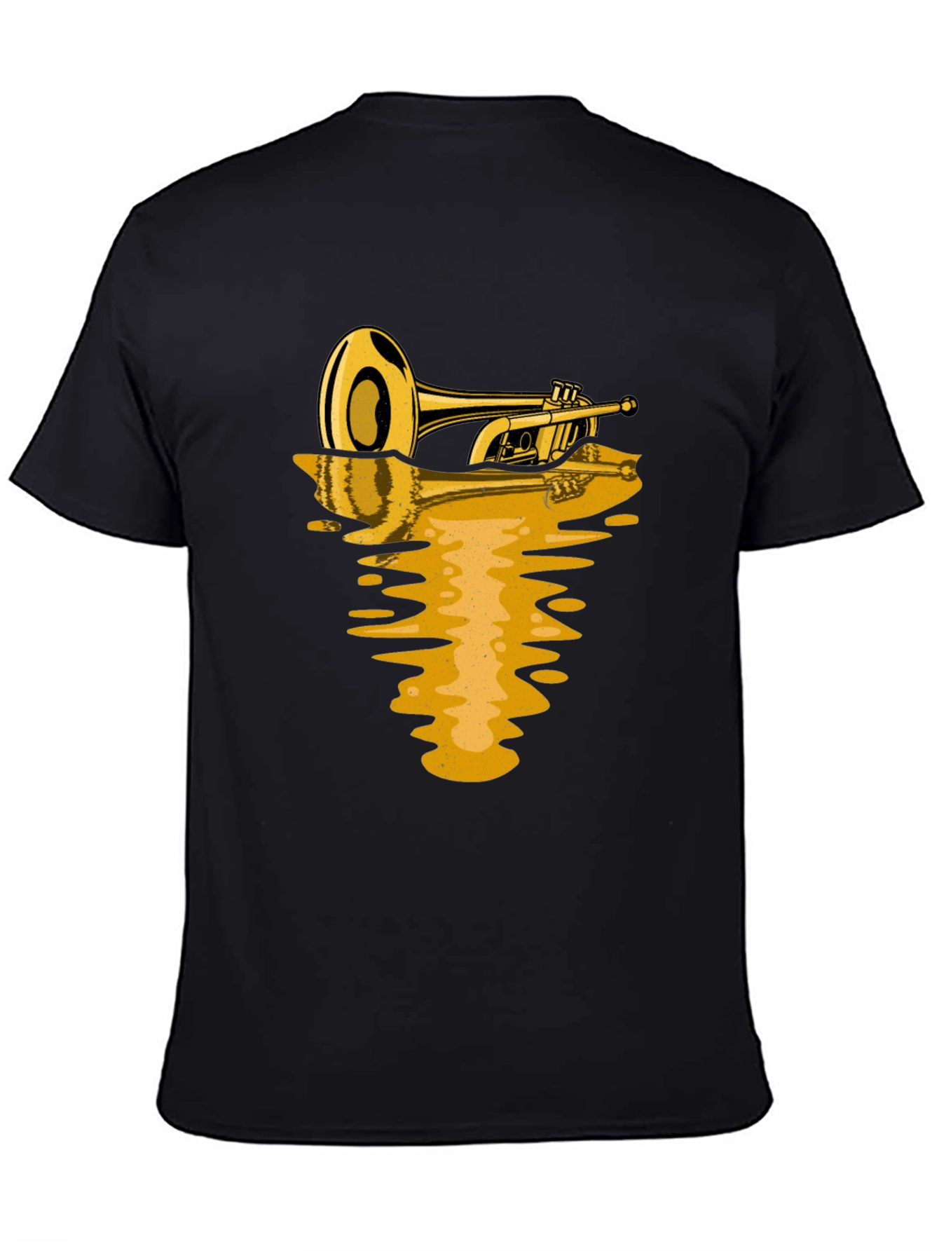 Trumpet Reflection Graphic Tee - Black