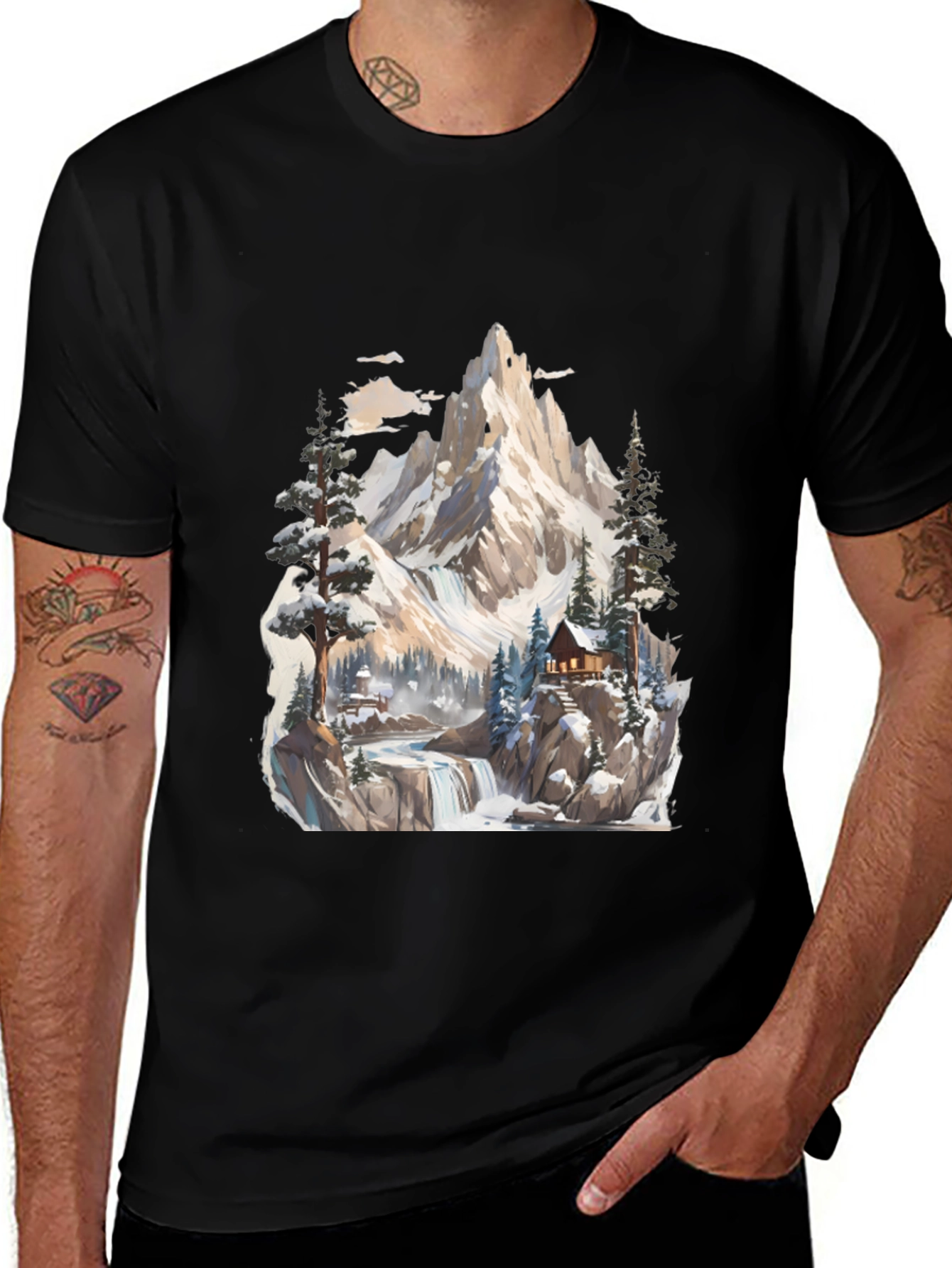 Mountain Cabin Graphic Tee