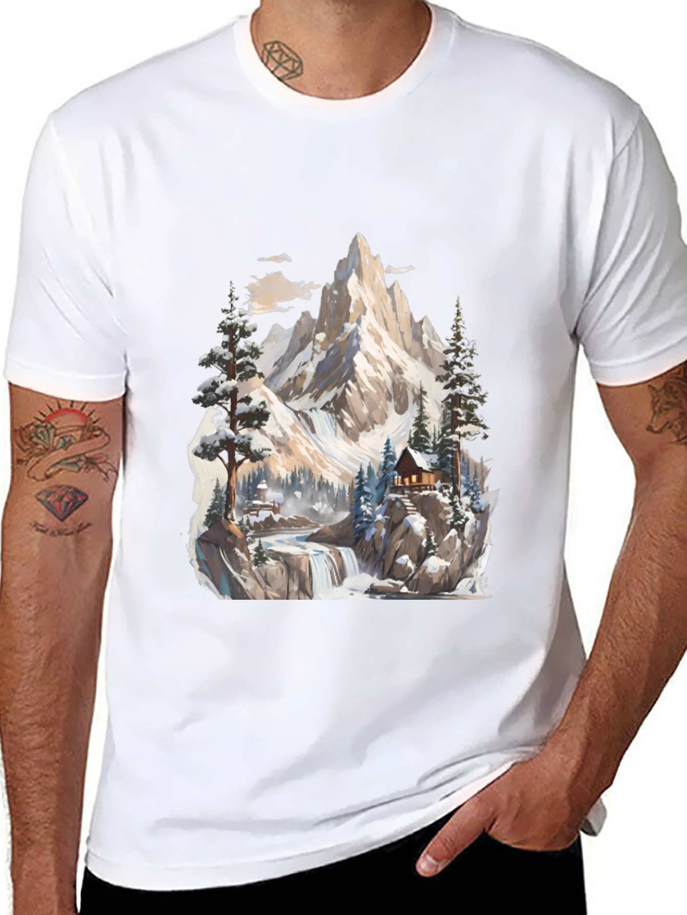 Mountain Cabin Graphic Tee