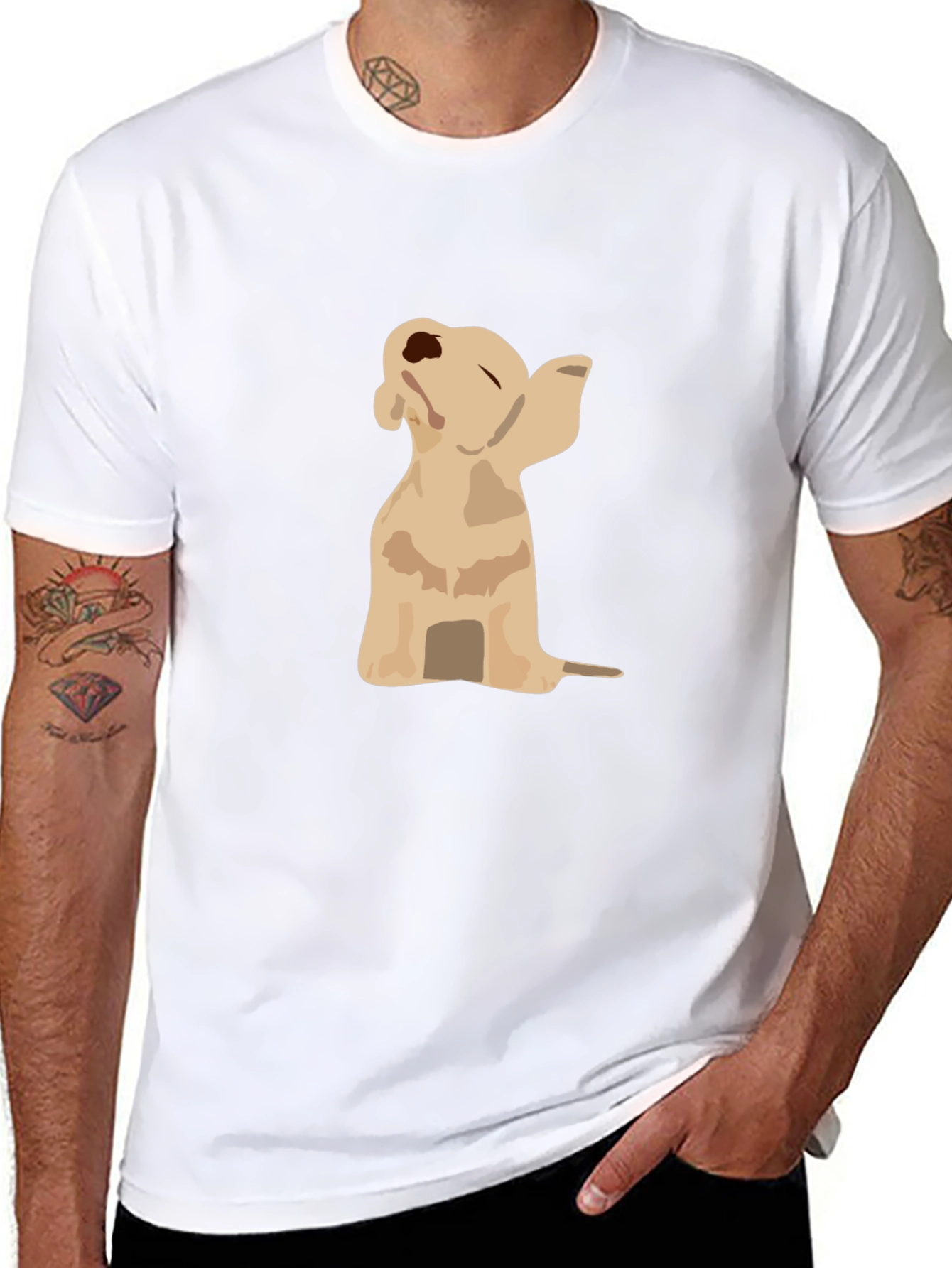 Golden Retriever Dab Black T-Shirt