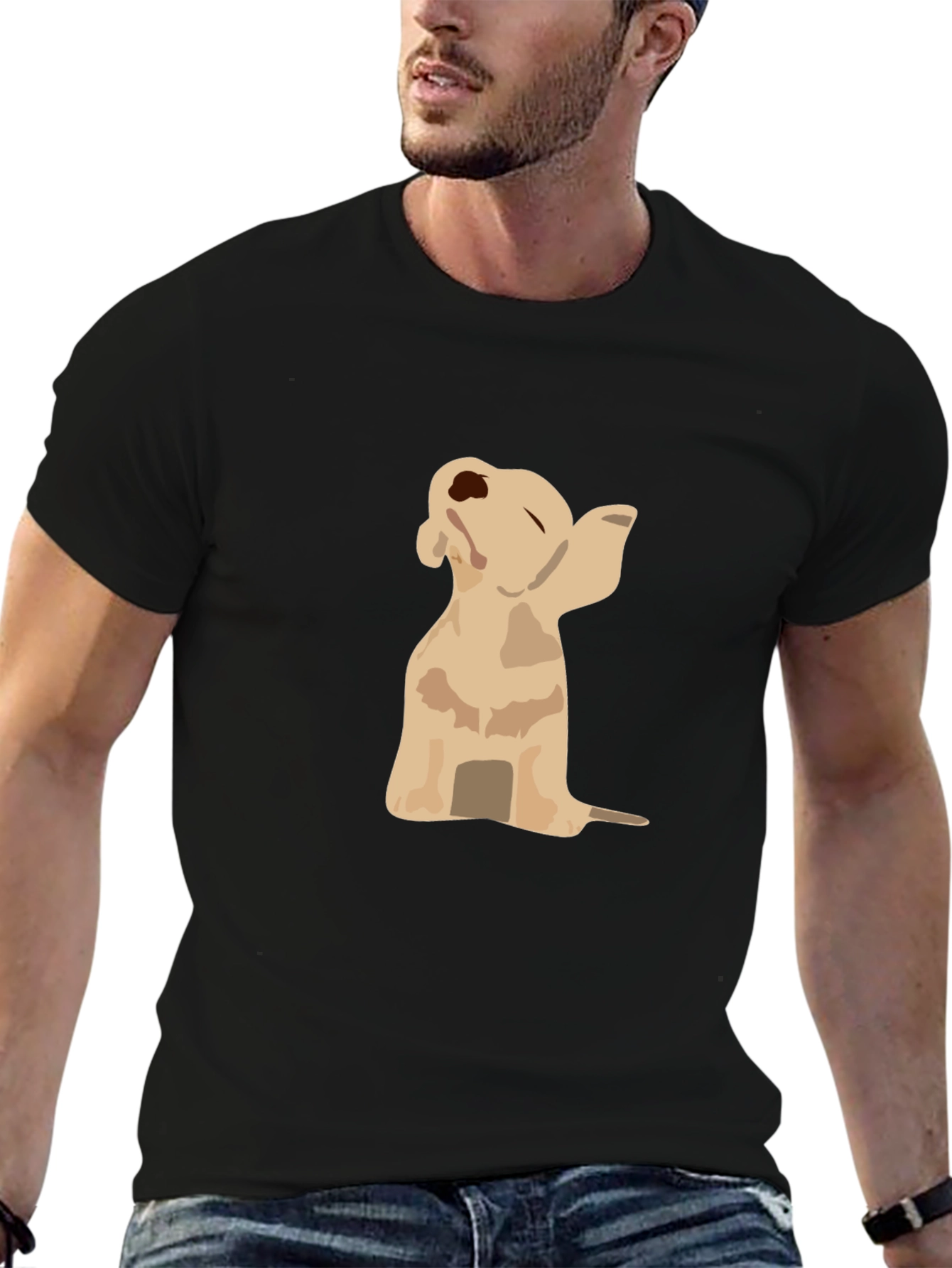 Golden Retriever Dab Black T-Shirt