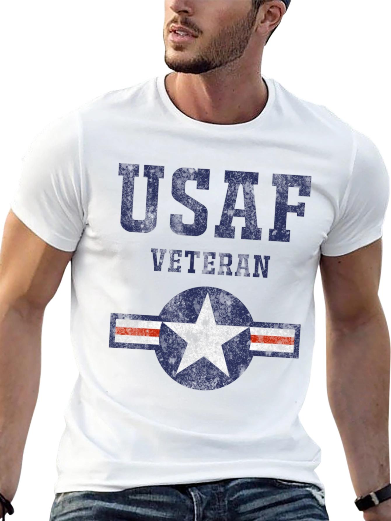 USAF Veteran T-Shirt - Patriotic Design