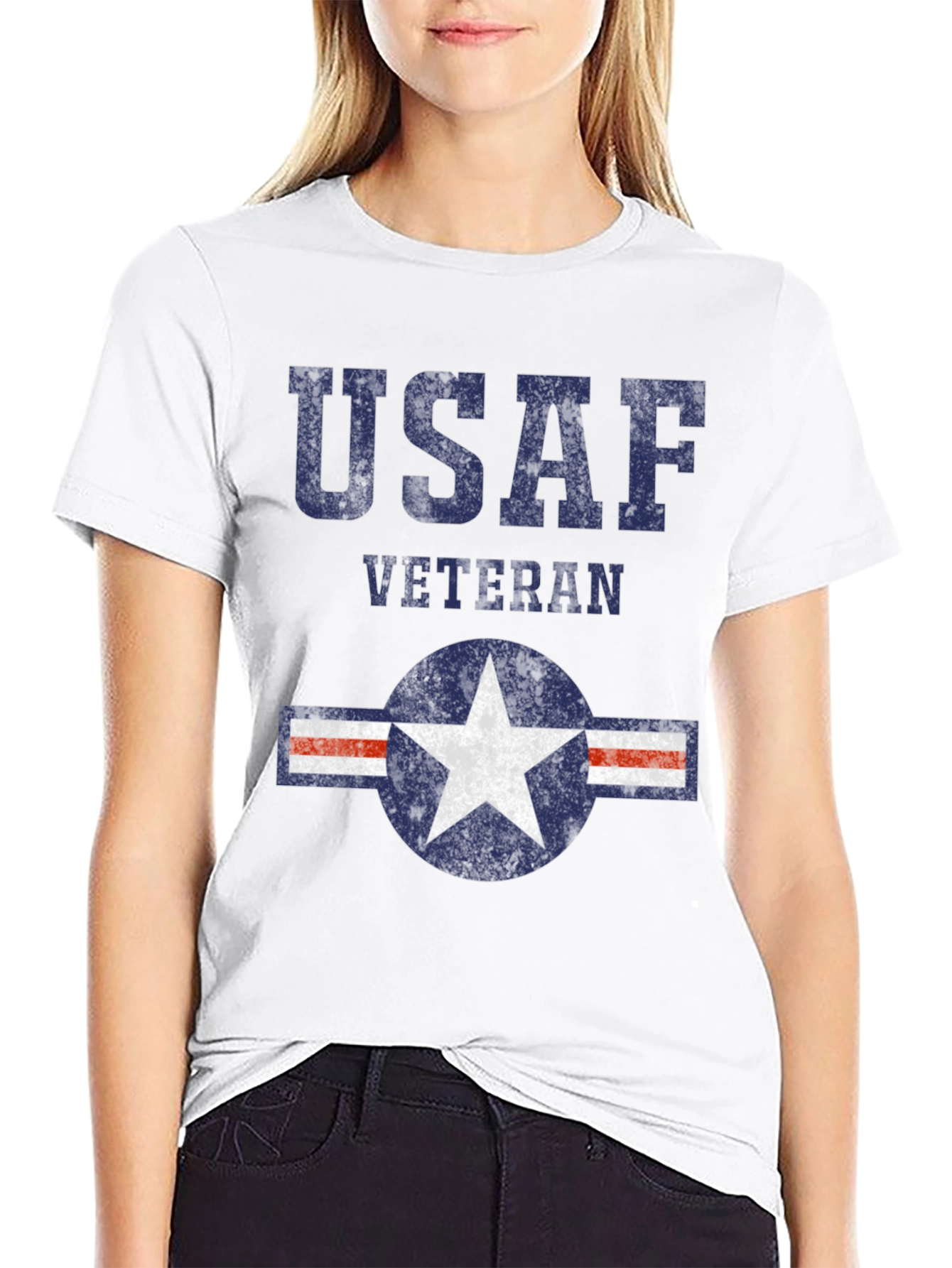 USAF Veteran T-Shirt - Patriotic Design