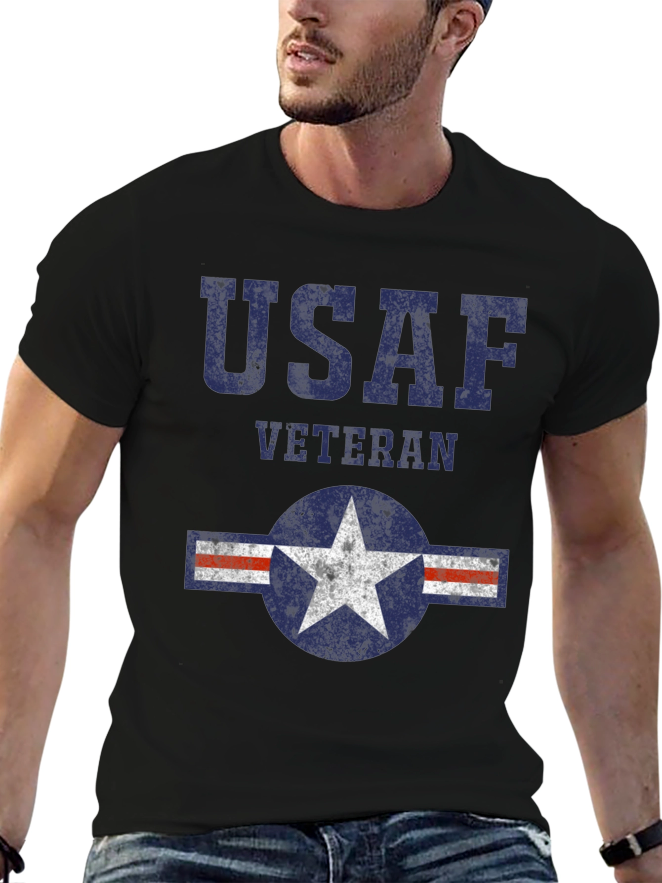 USAF Veteran T-Shirt - Patriotic Design