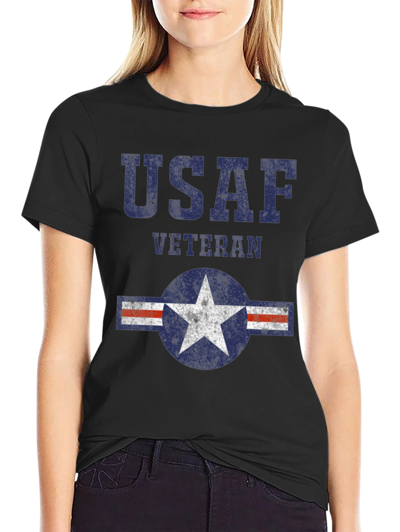 USAF Veteran T-Shirt - Patriotic Design