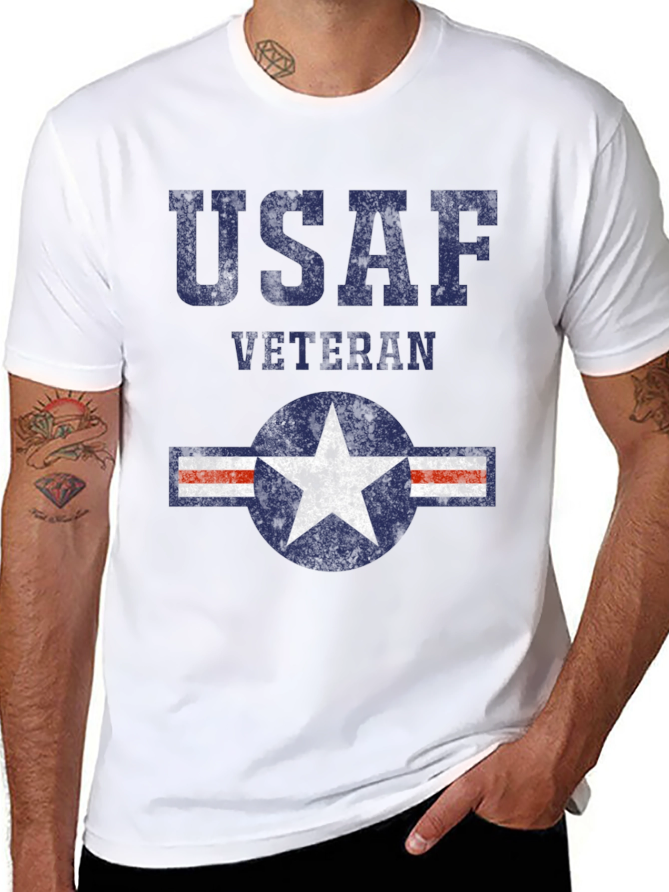USAF Veteran T-Shirt - Patriotic Design
