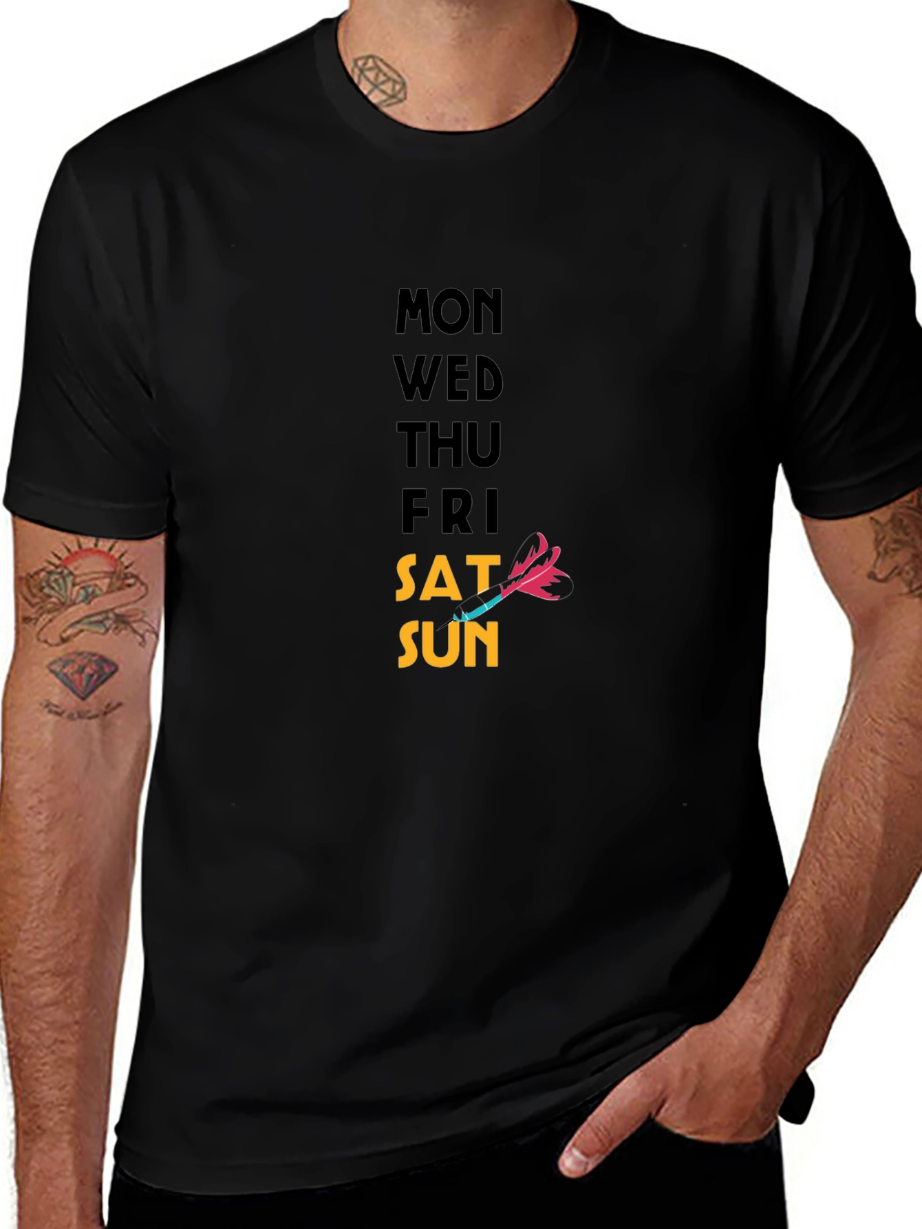 Days of the Week T-Shirt - Dart Graphic