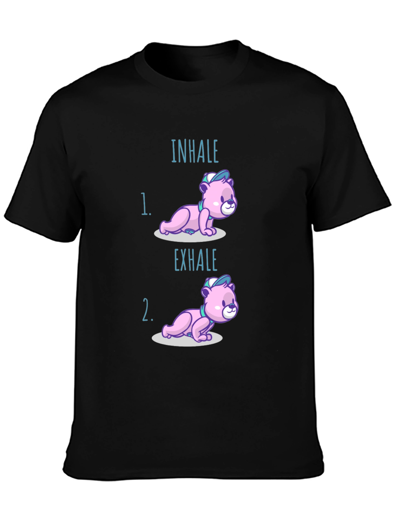 Inhale Exhale Yoga Bear T-Shirt - Meditation Comfort