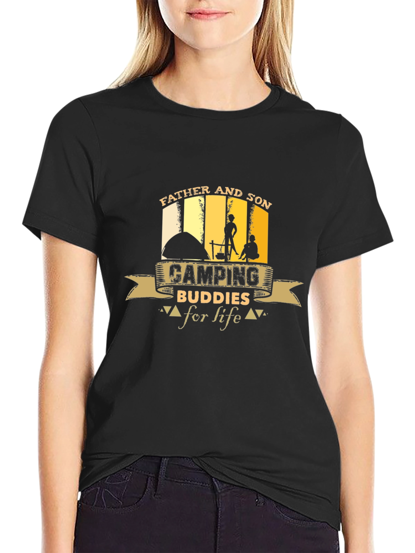 Father and Son Camping Buddies T-Shirt