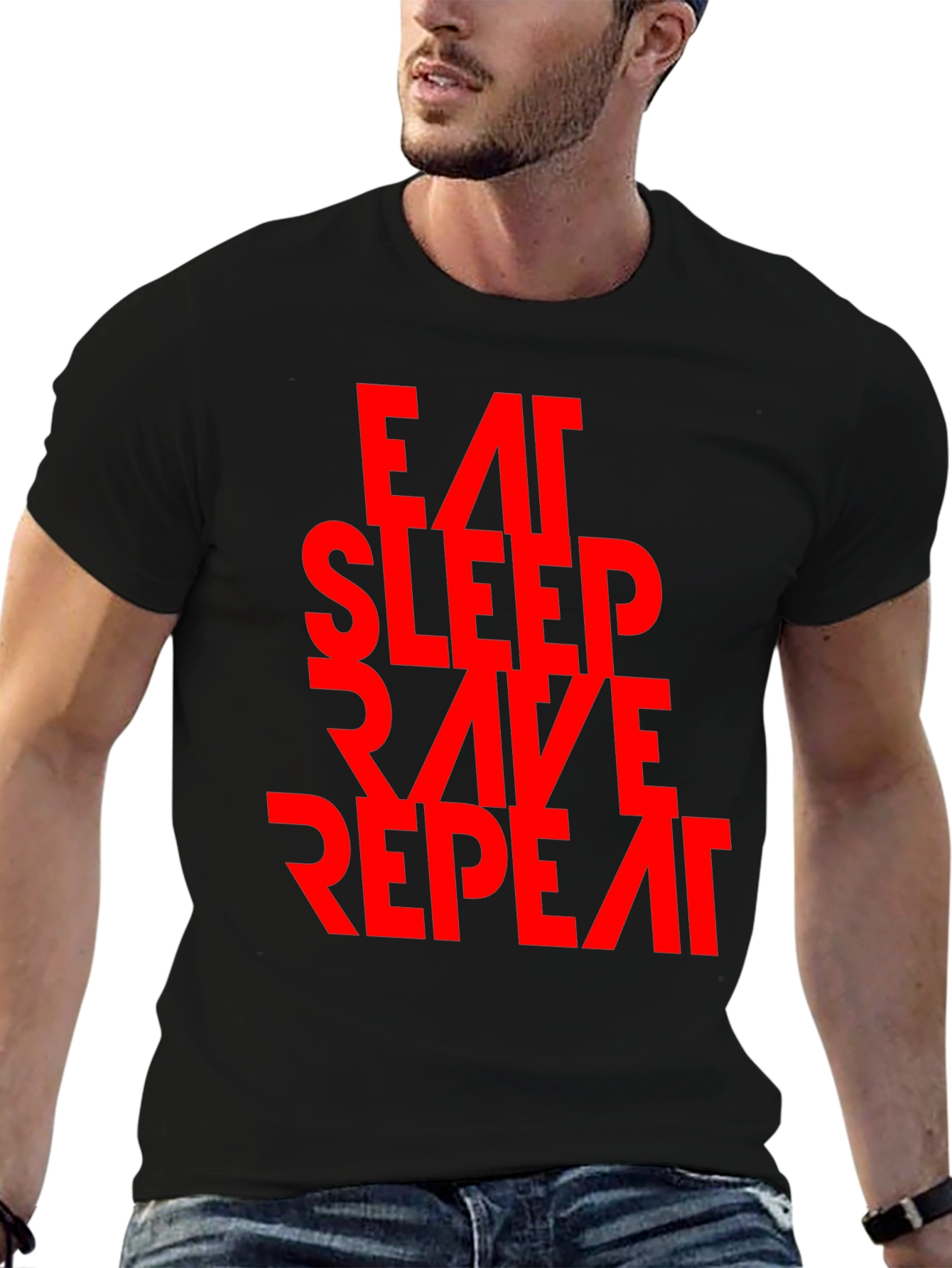 Eat Sleep Rave Repeat Graphic Tee