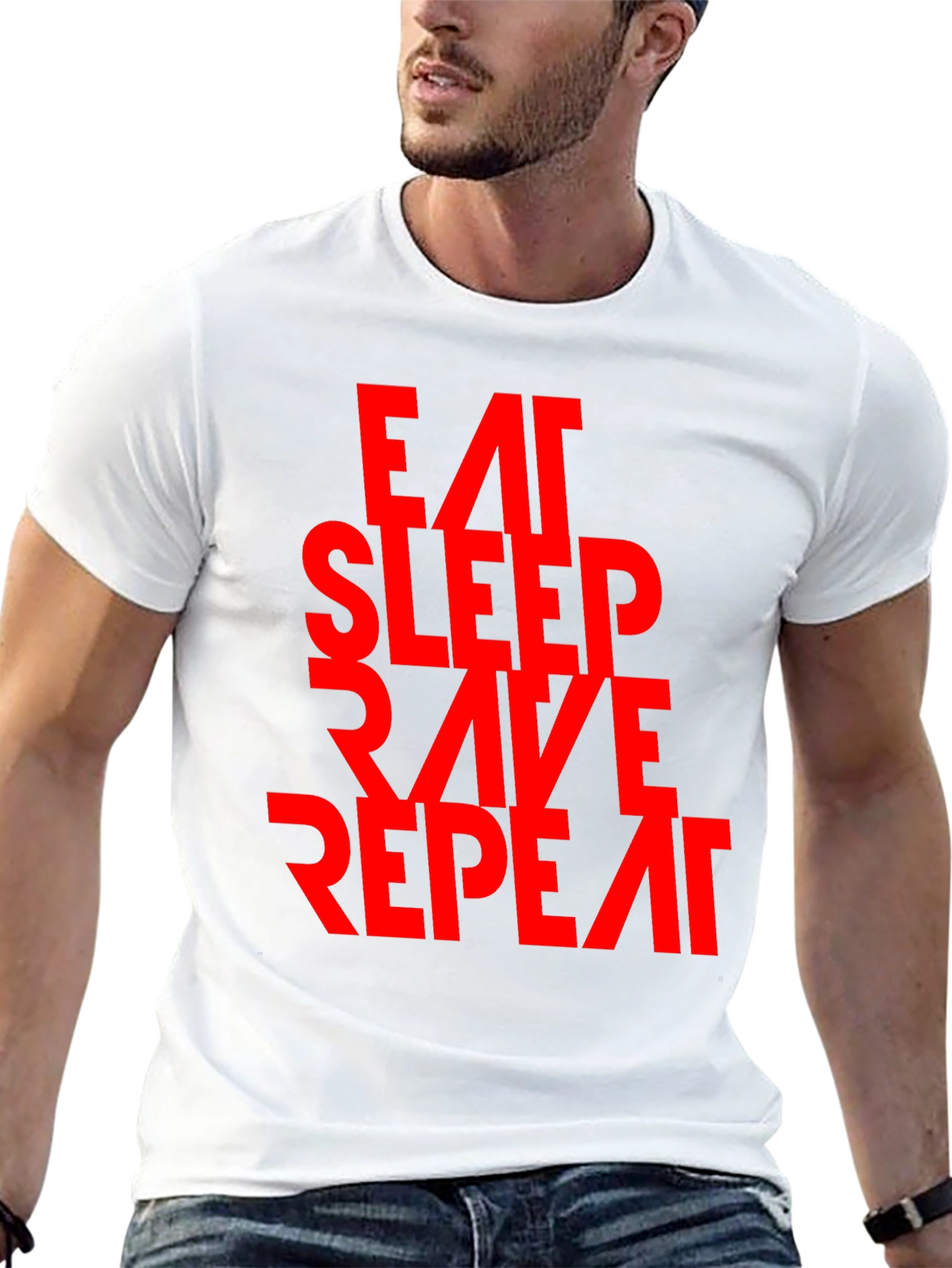 Eat Sleep Rave Repeat Graphic Tee