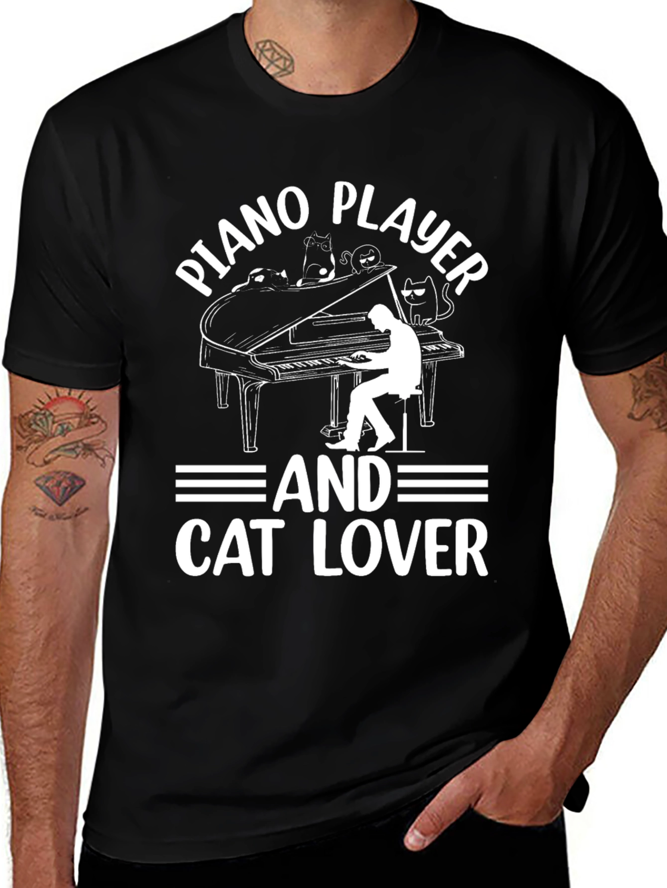 Piano Player & Cat Lover T-Shirt