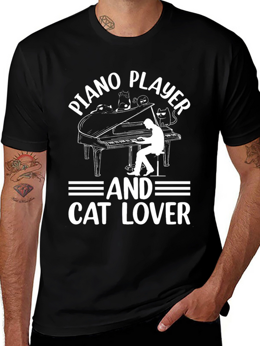 Piano Player & Cat Lover T-Shirt