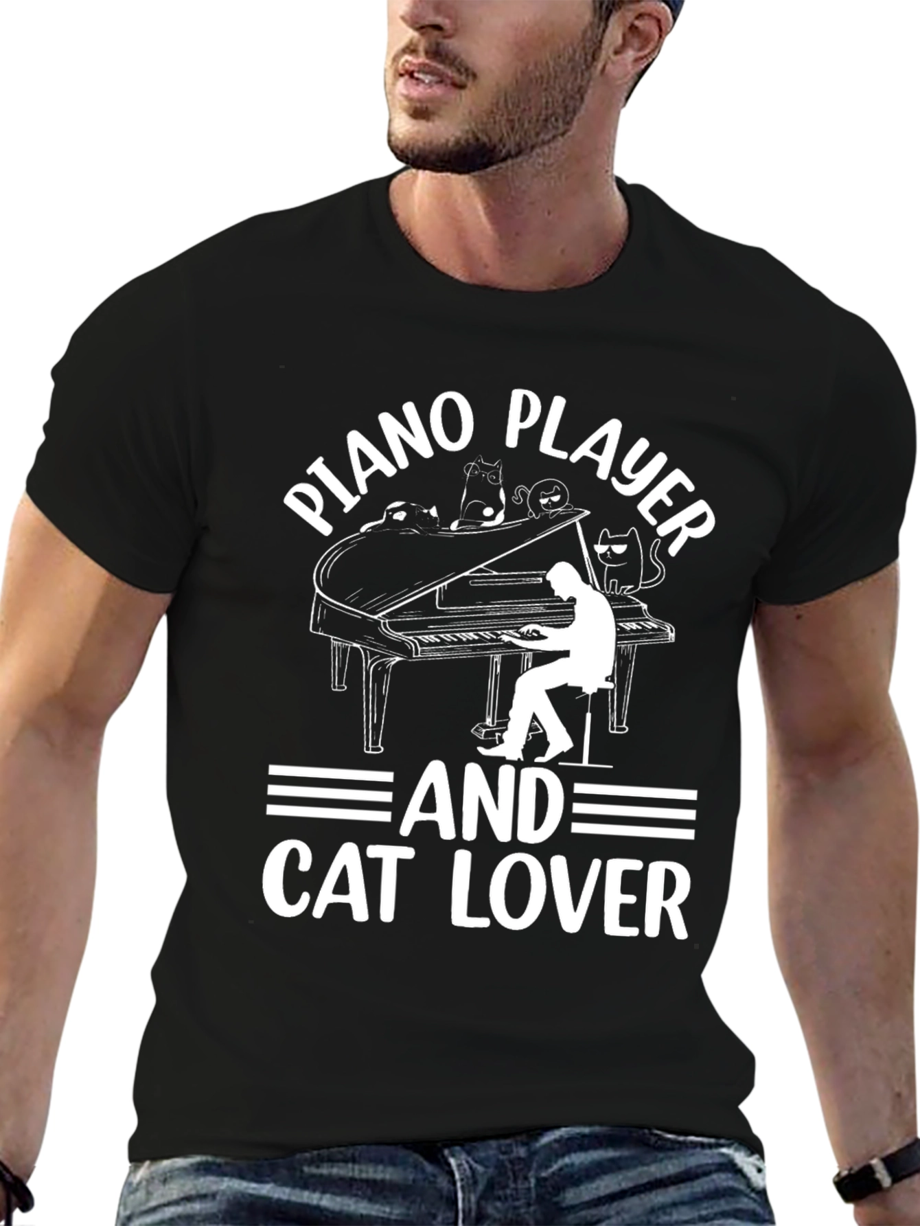 Piano Player & Cat Lover T-Shirt