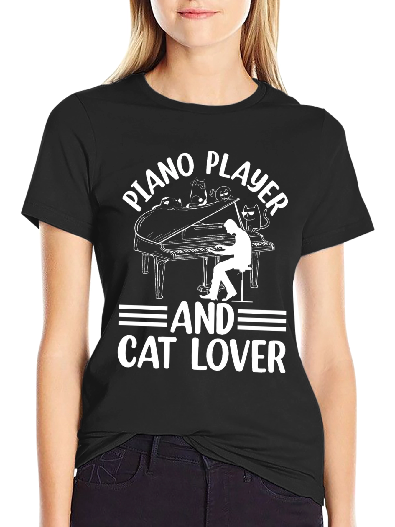 Piano Player & Cat Lover T-Shirt