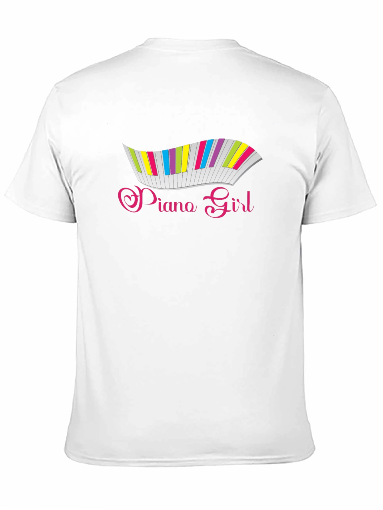 Piano Girl Graphic Tee - Music Lover Shirt
