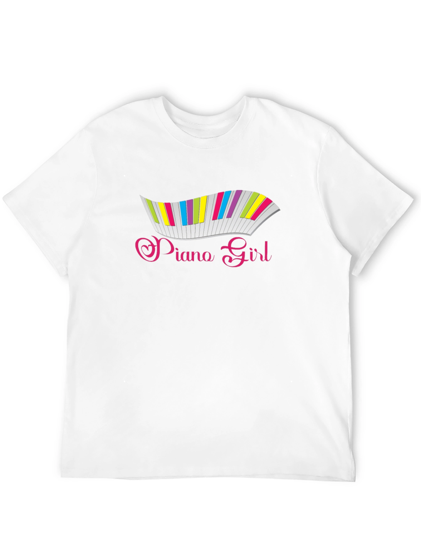 Piano Girl Graphic Tee - Music Lover Shirt