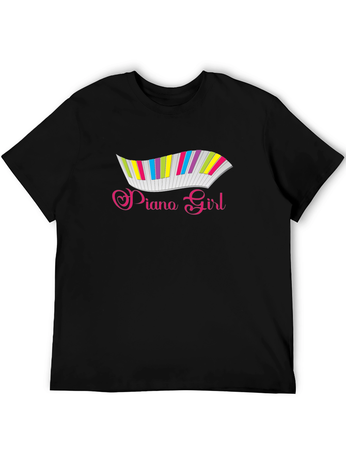 Piano Girl Graphic Tee - Music Lover Shirt