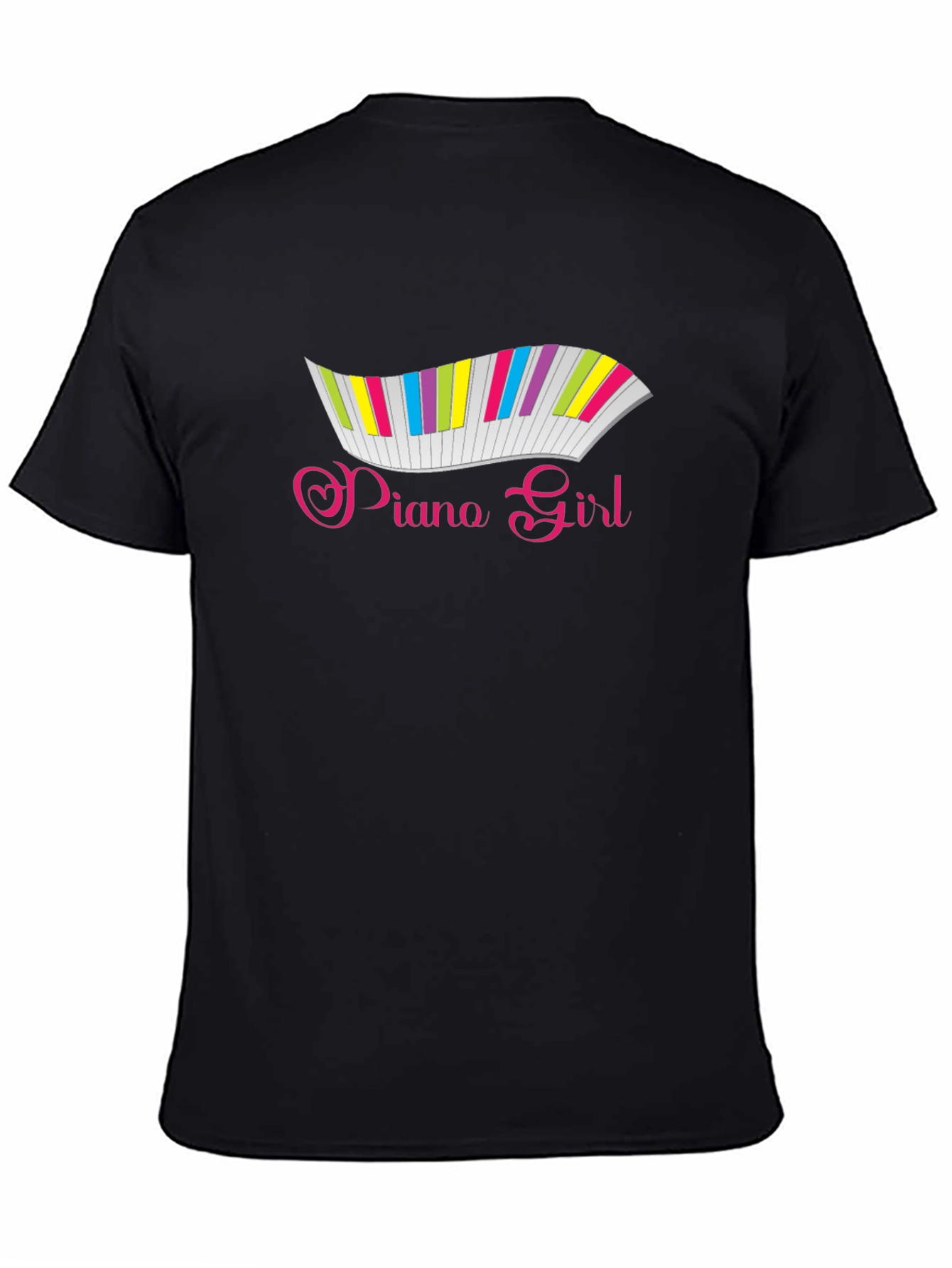 Piano Girl Graphic Tee - Music Lover Shirt