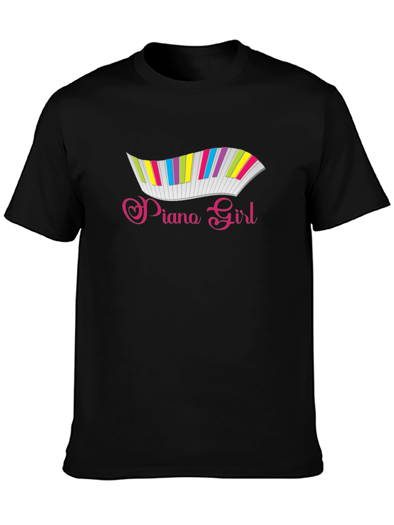 Piano Girl Graphic Tee - Music Lover Shirt