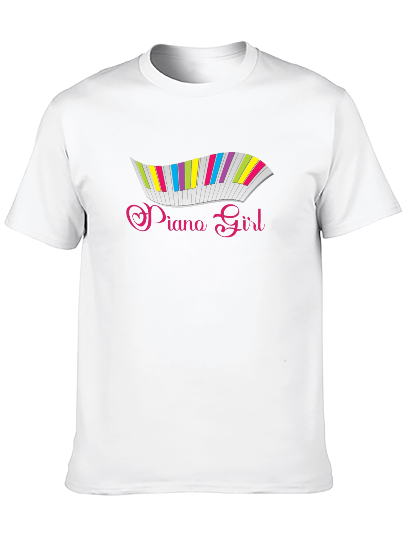 Piano Girl Graphic Tee - Music Lover Shirt